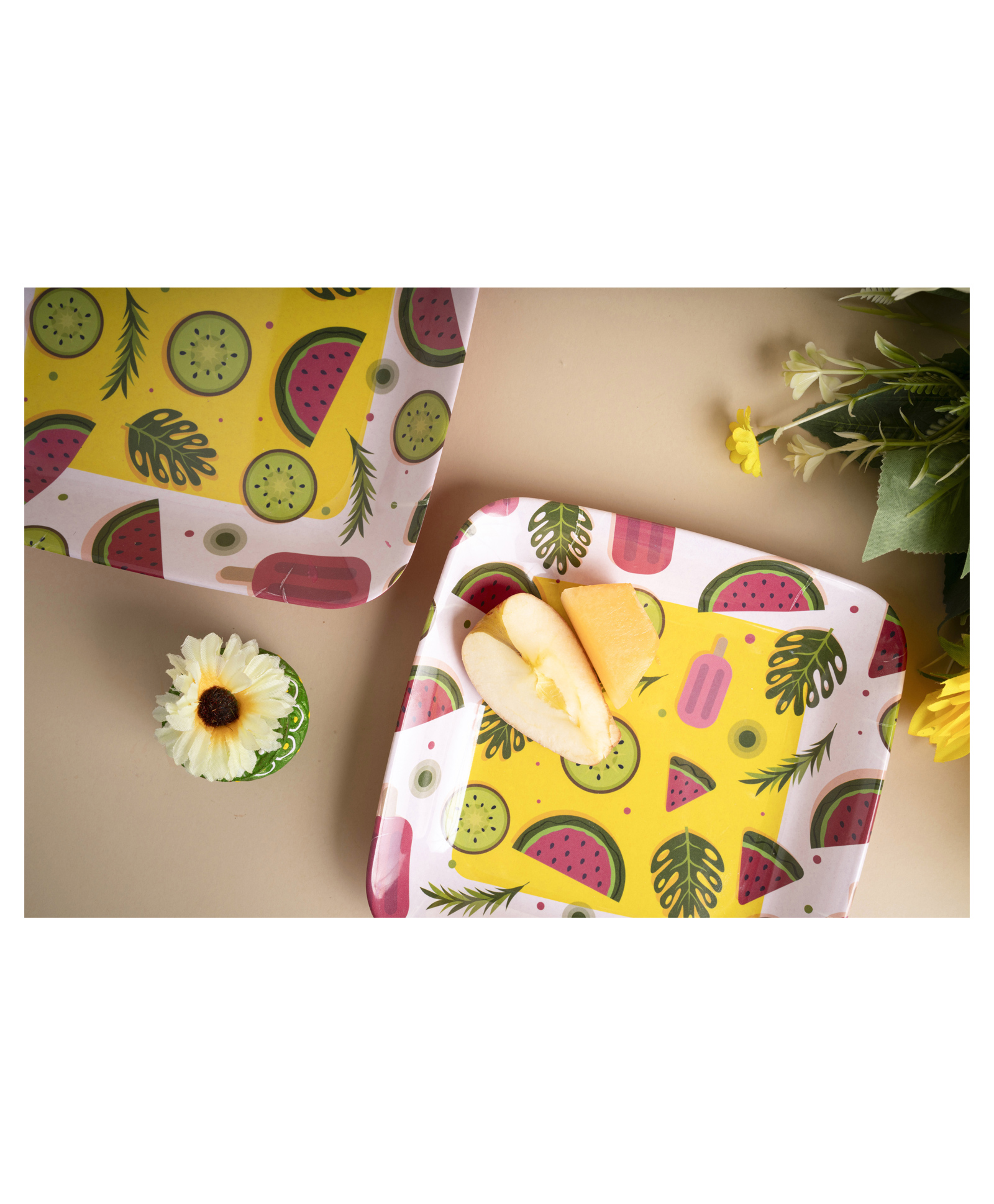 Superware Melamine Kids Snack Plate 5.5" Strawberry Pink (Set Of 2)-picture-17