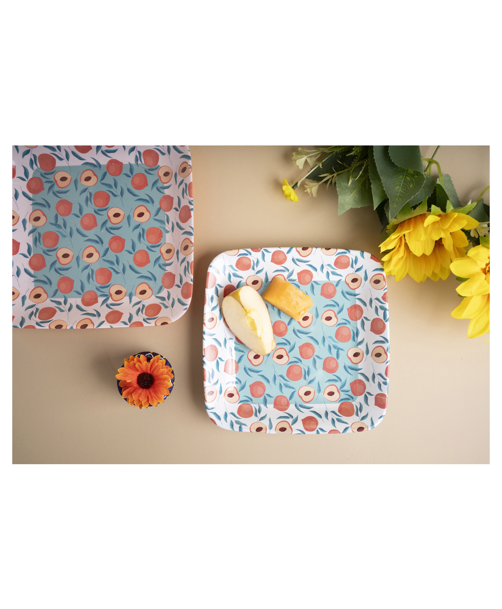 Superware Melamine Kids Snack Plate 7.5"Peach -Blue (Set Of 2)-image-37