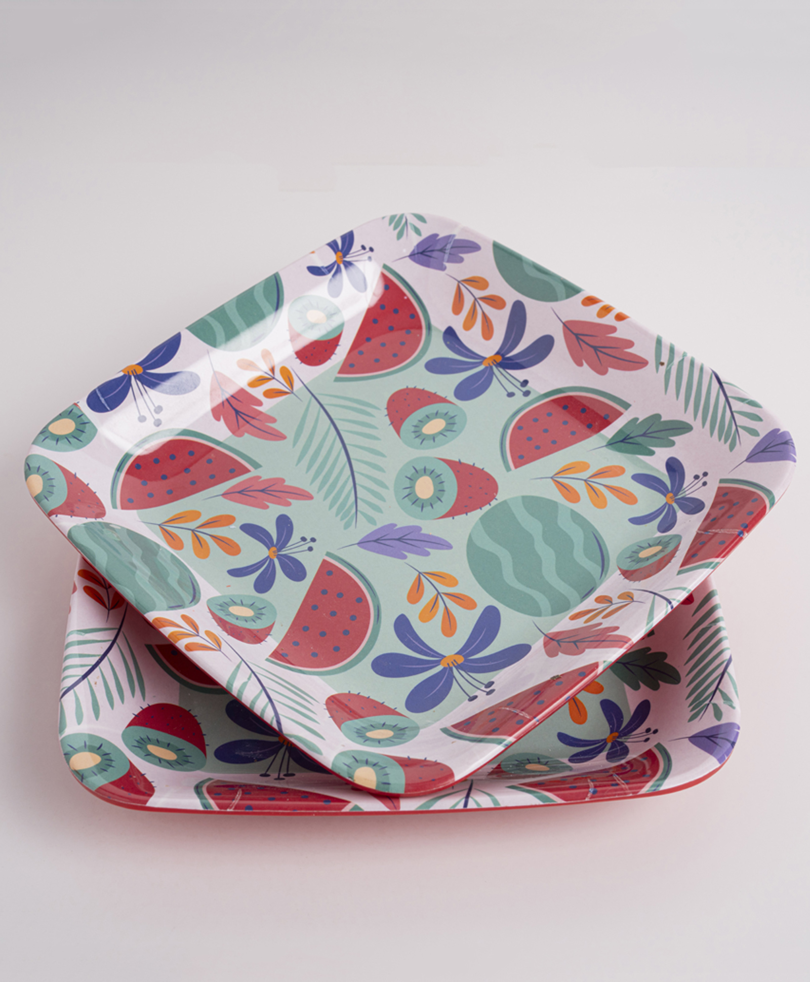 Superware Melamine Kids Snack Plate 7.5"Kiwi -Red (Set Of 2)-picture-15