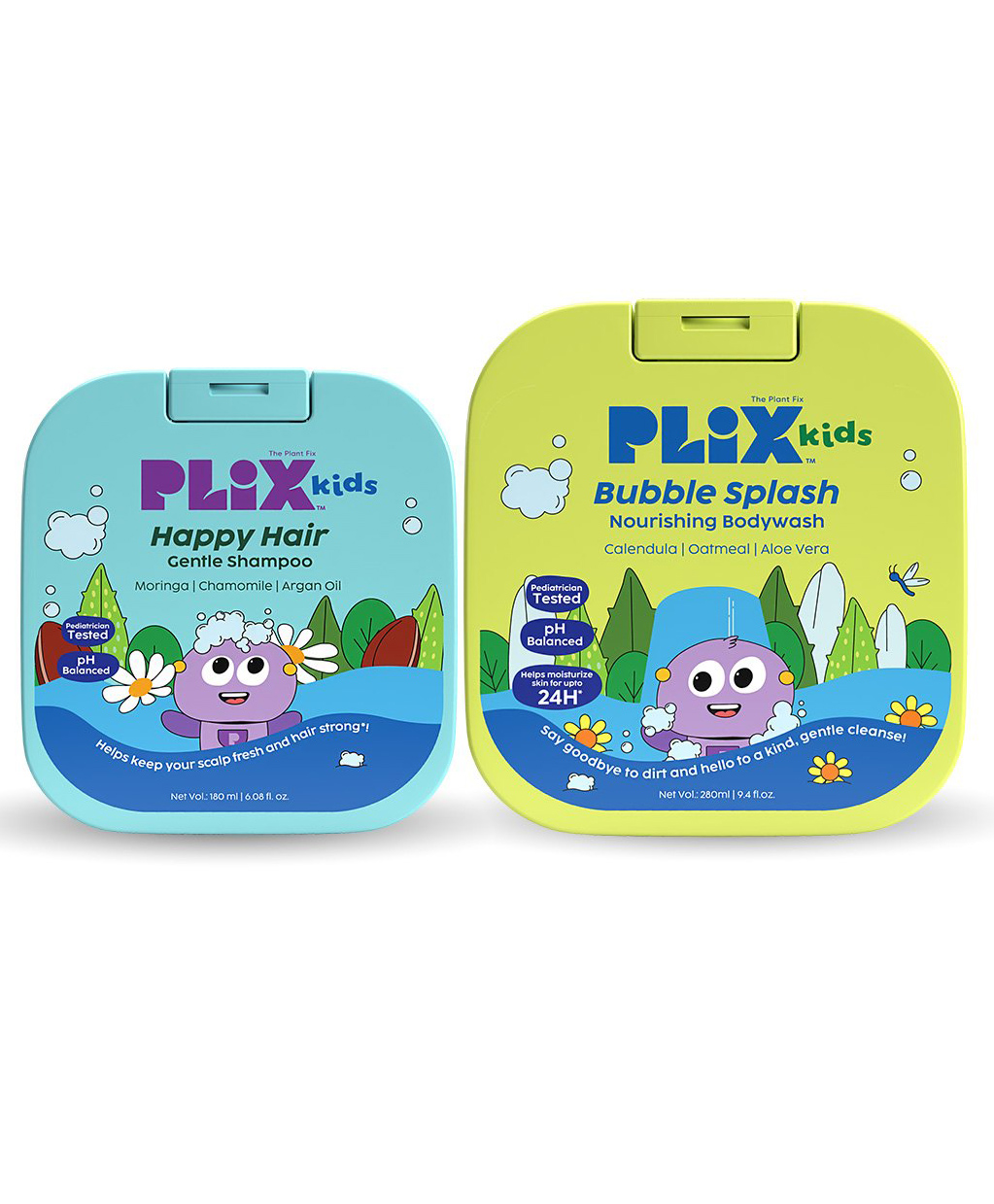 PLIX Happy Hair Gentle Shampoo + Bubble Splash Nourishing Body Wash Combo | Gentle cleansing | Soft Hair | 2+ Years Kids | Pack of 2-picture-21