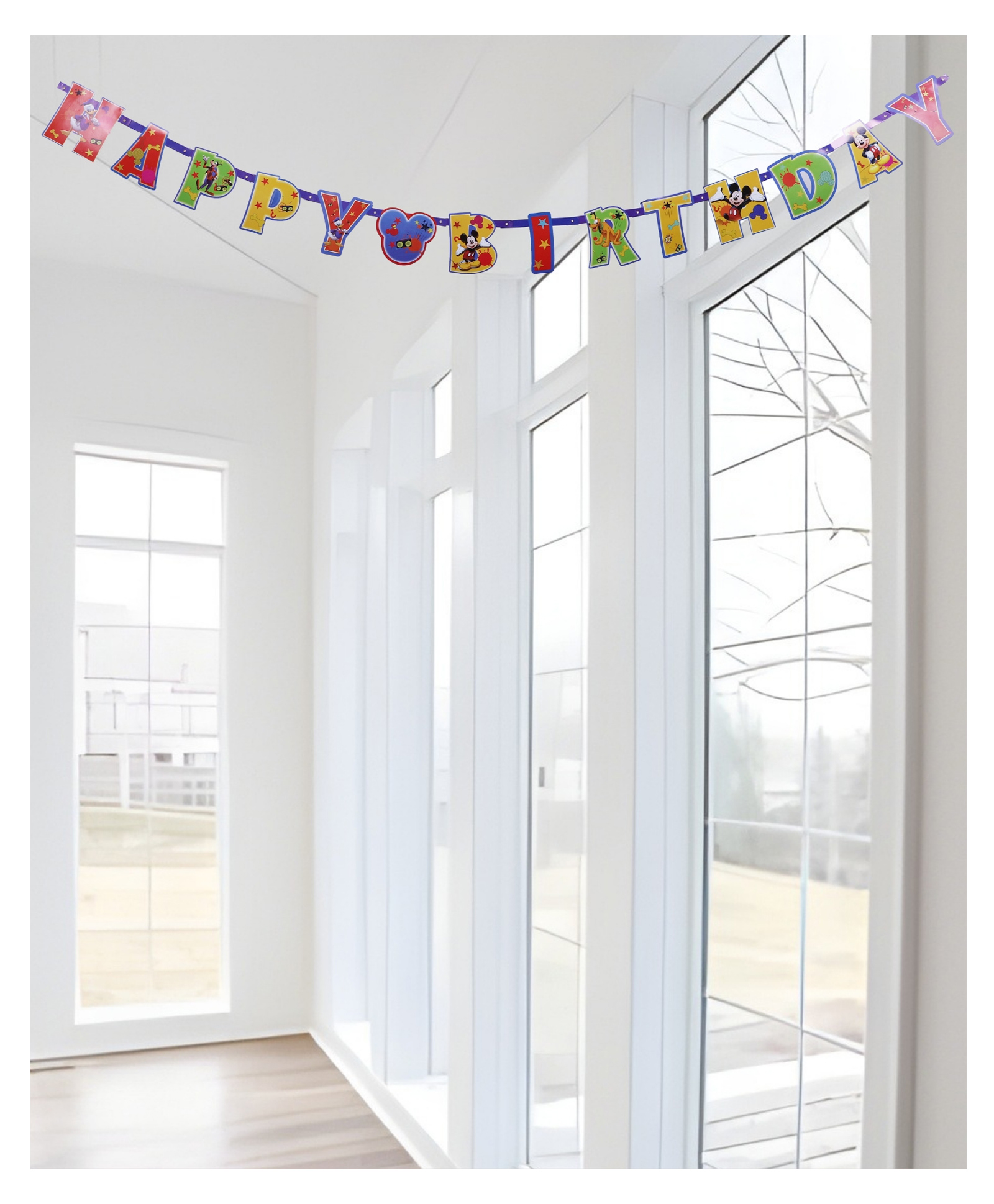 Funcart Mickey Club House Paper Letter Banner - Multicolor-picture-13