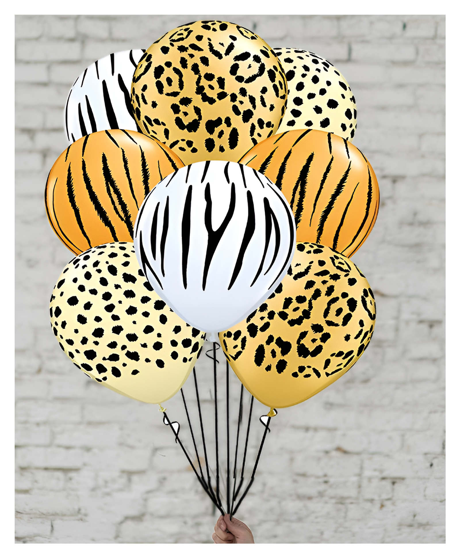 Funcart Animal jungle theme latex Balloons Multicolor - Pack of 8-image-25