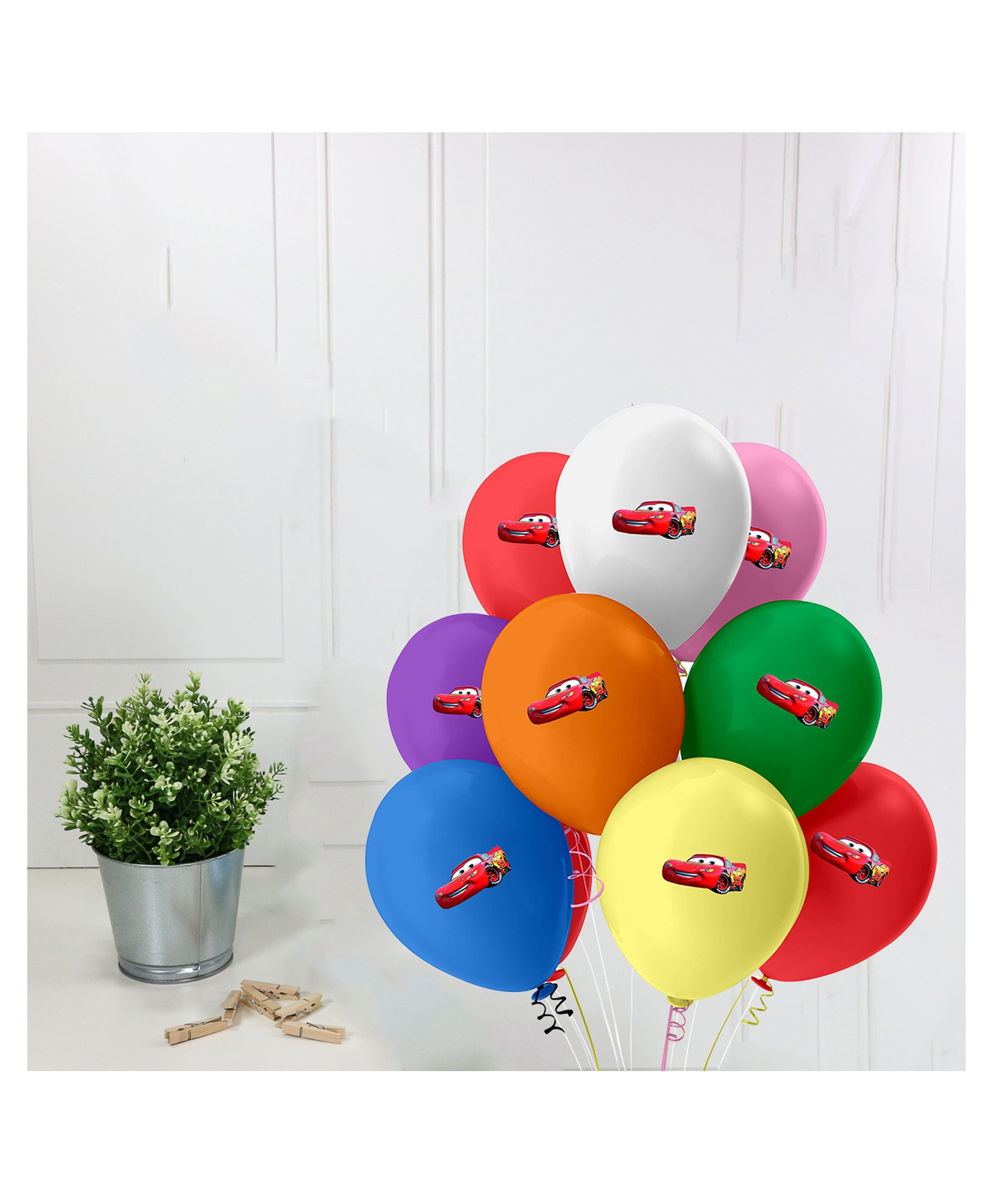 Funcart Cars Party Balloons Multicolor - Pack of 10-image-4