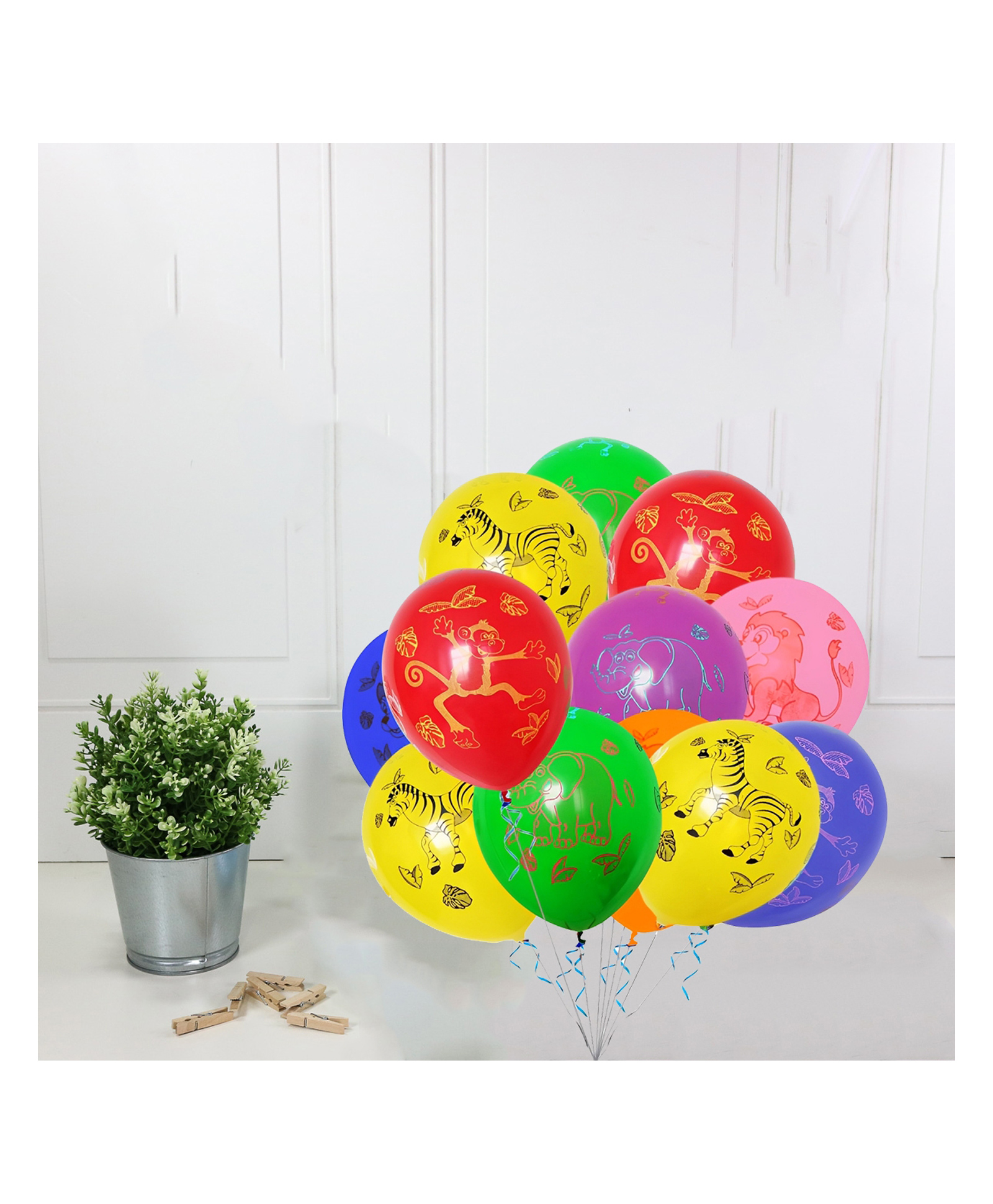 Funcart Jungle Animals Balloons Multicolor - Pack of 10-image-20