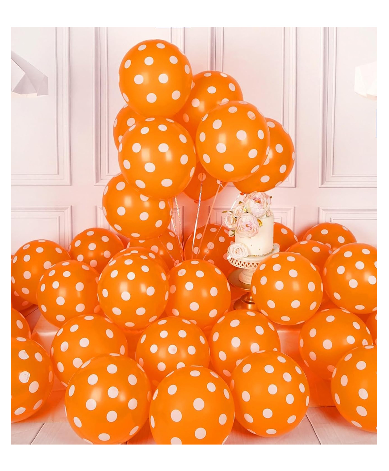 Funcart Orange Polka Dot Multicolor Balloons - Pack of 25-image-26
