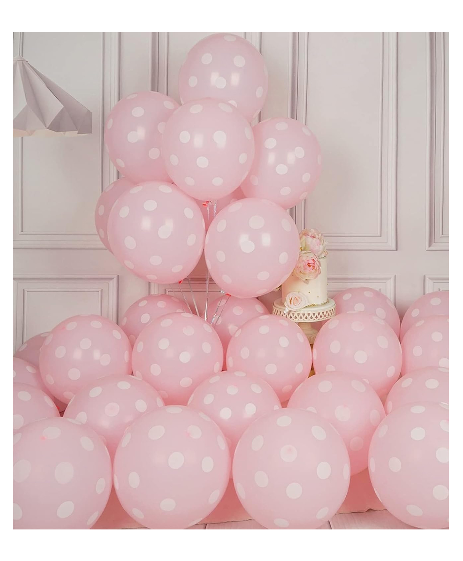 Funcart Pink Polka Dot Balloons - Pack of 50-image-38