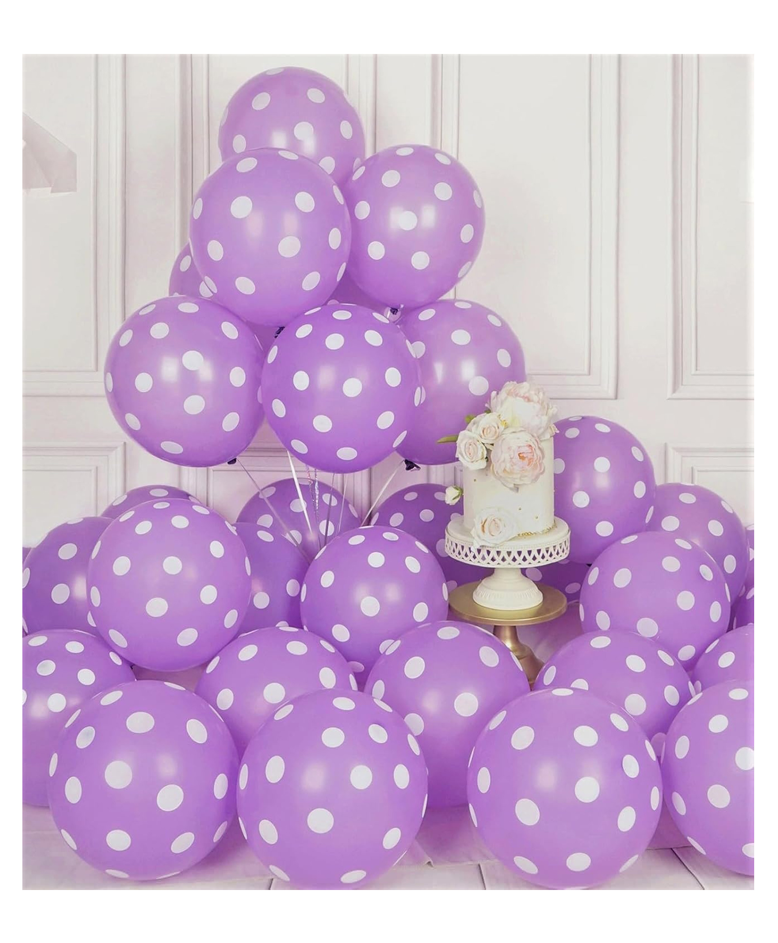 Funcart Purple Polka Dot Balloons - Pack of 50-image-40