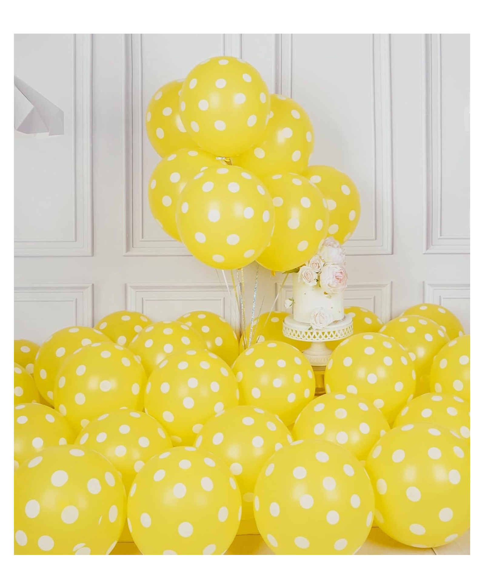 Funcart Yellow Polka Dot Balloons - Pack of 25-image-42