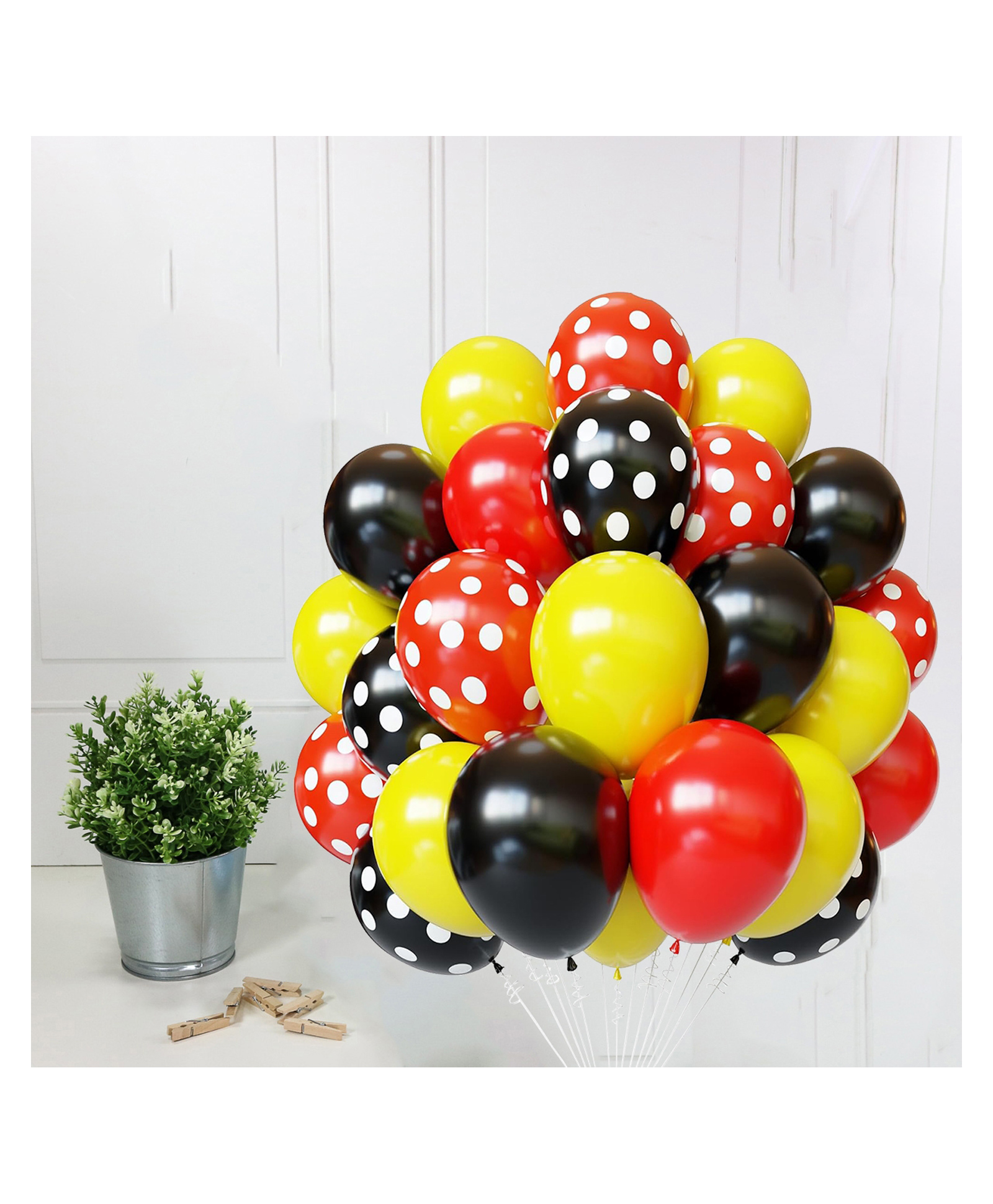 Funcart Mickey Mouse Polka Dot and Metallic Balloons - Pack of 25-image-35