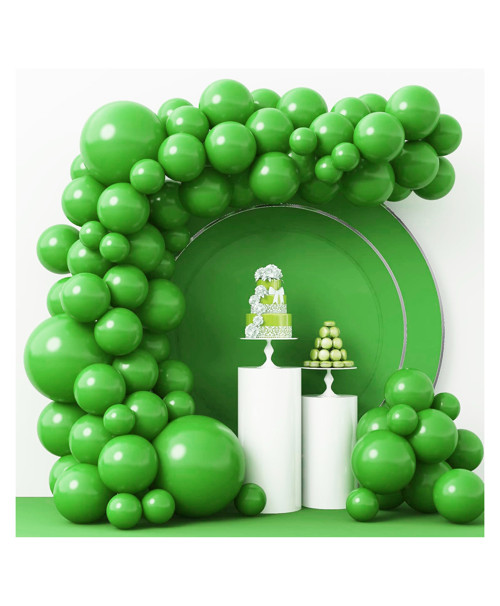 Funcart Green Metallic Latex Balloons - Pack of 25-image-48