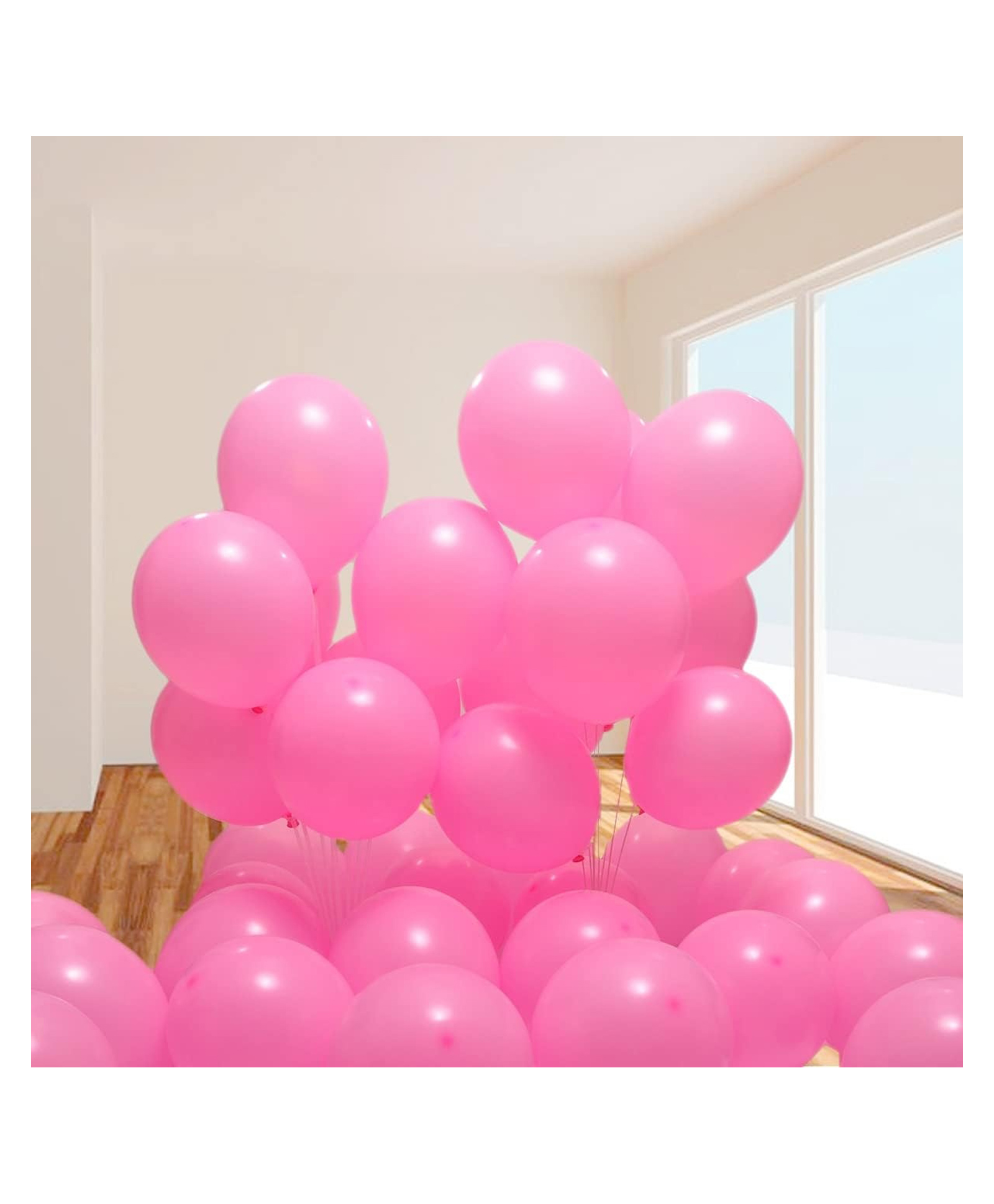 Funcart Pink Metallic Latex Balloons - Pack of 25-image-3