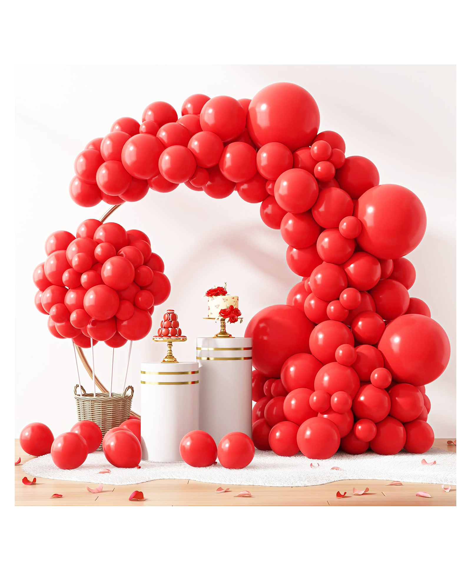 Funcart Red Metallic Latex Balloons - Pack of 25-image-4