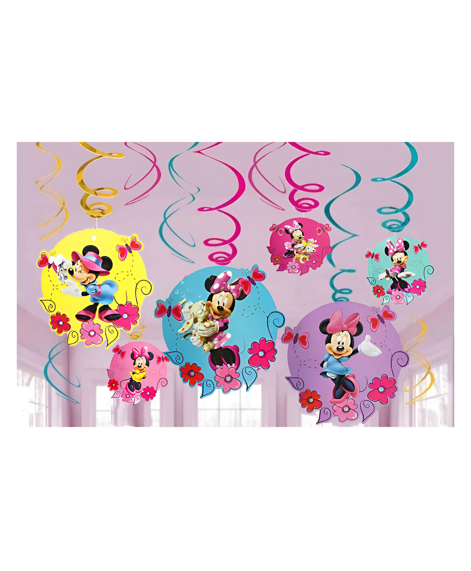Funcart Minnie Mouse Swirl Decoration Multicolor - Pack of 6-picture-11