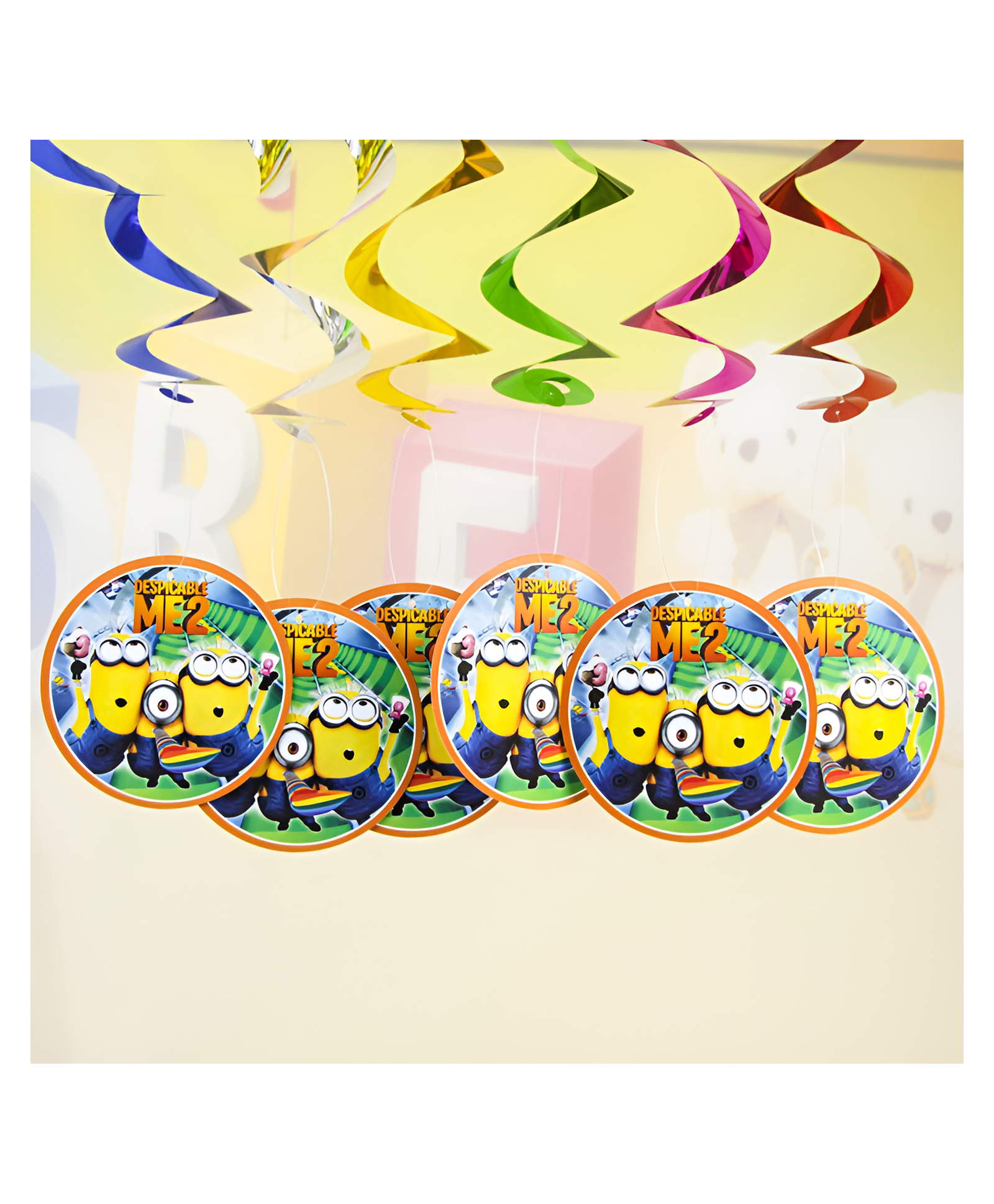 Funcart Despicable Me 2 Theme Swirl Decoration Multicolor - Pack of 6-picture-47