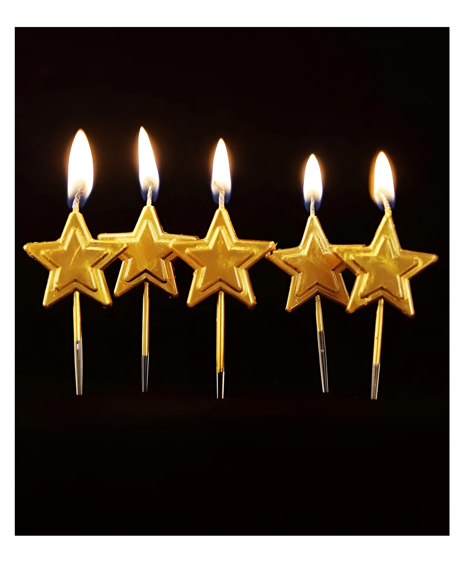 Funcart Golden Star Candle - Pack of 5-picture-8