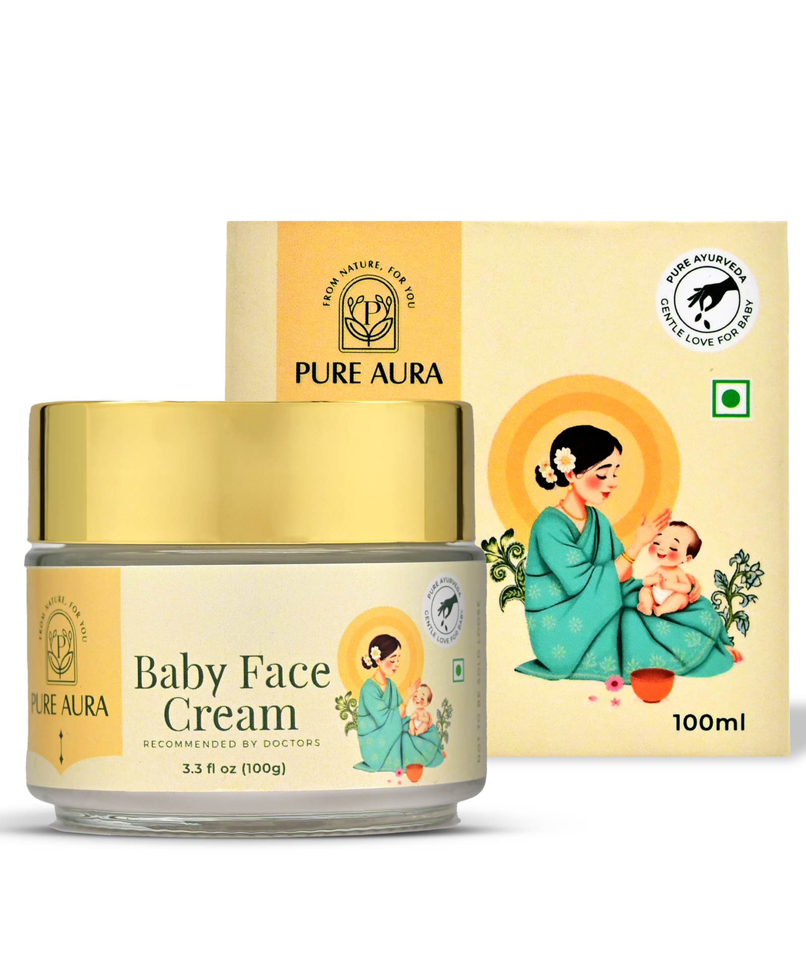 Pure Aura Gentle Baby Face Cream with Almond Oil & Aloe Vera for Deep Nourishment & Soft Skin 100 g-picture-14
