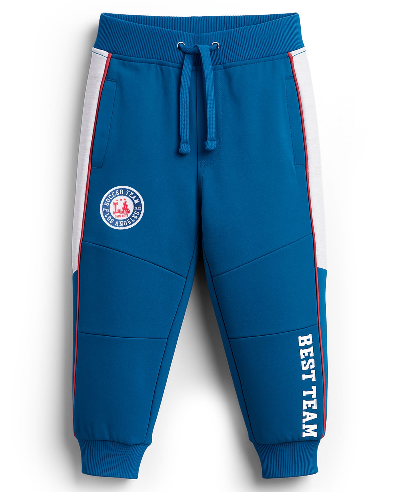 Babyhug Terry Knit Full Length Lounge Pant With Text Print - Blue-picture-12