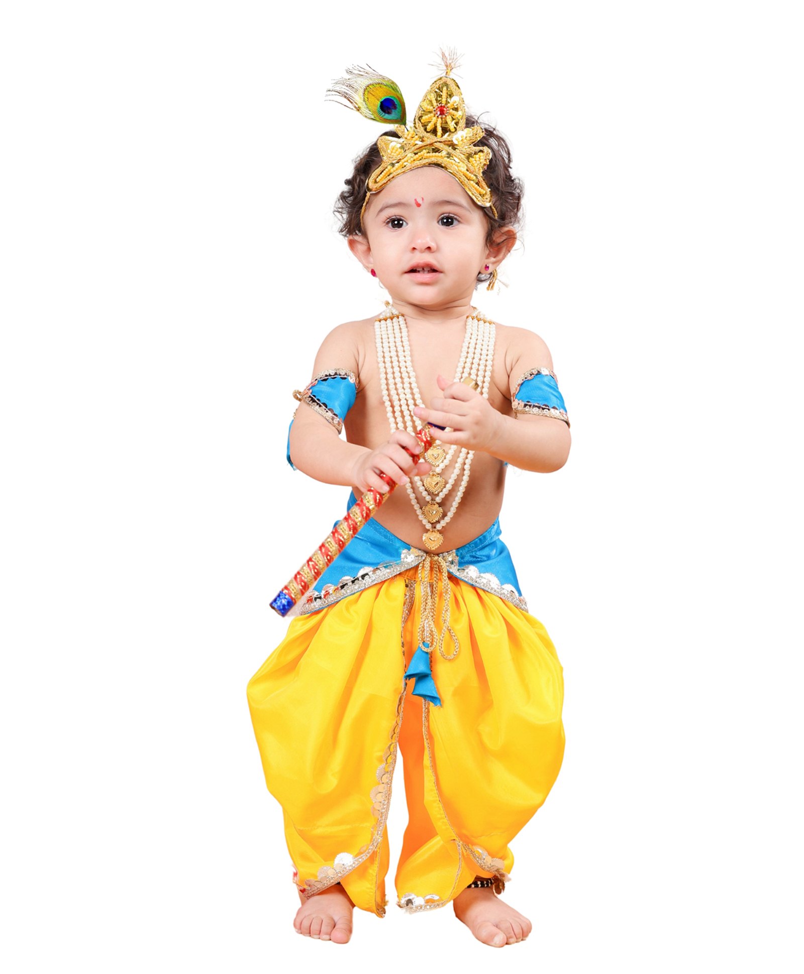 Itsmycostume Janmashtami Theme Lord Krishna Costume Set - Turquoise