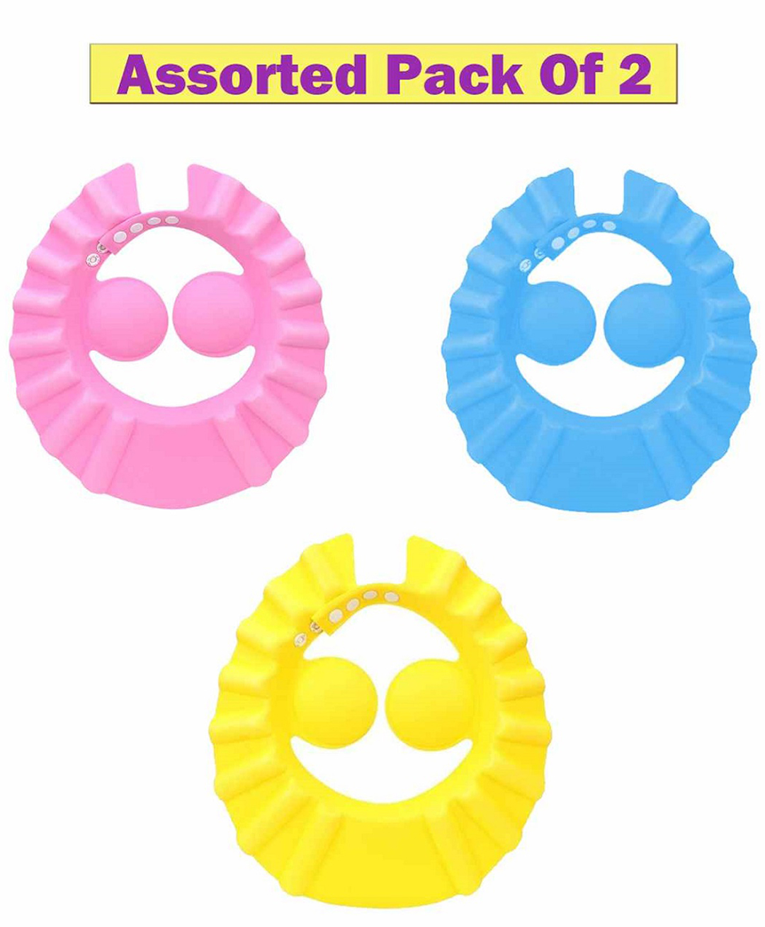 Ortis Adjustable Bathing Baby Shower Cap - Pack Of 2 ( Color May Vary )-picture-26