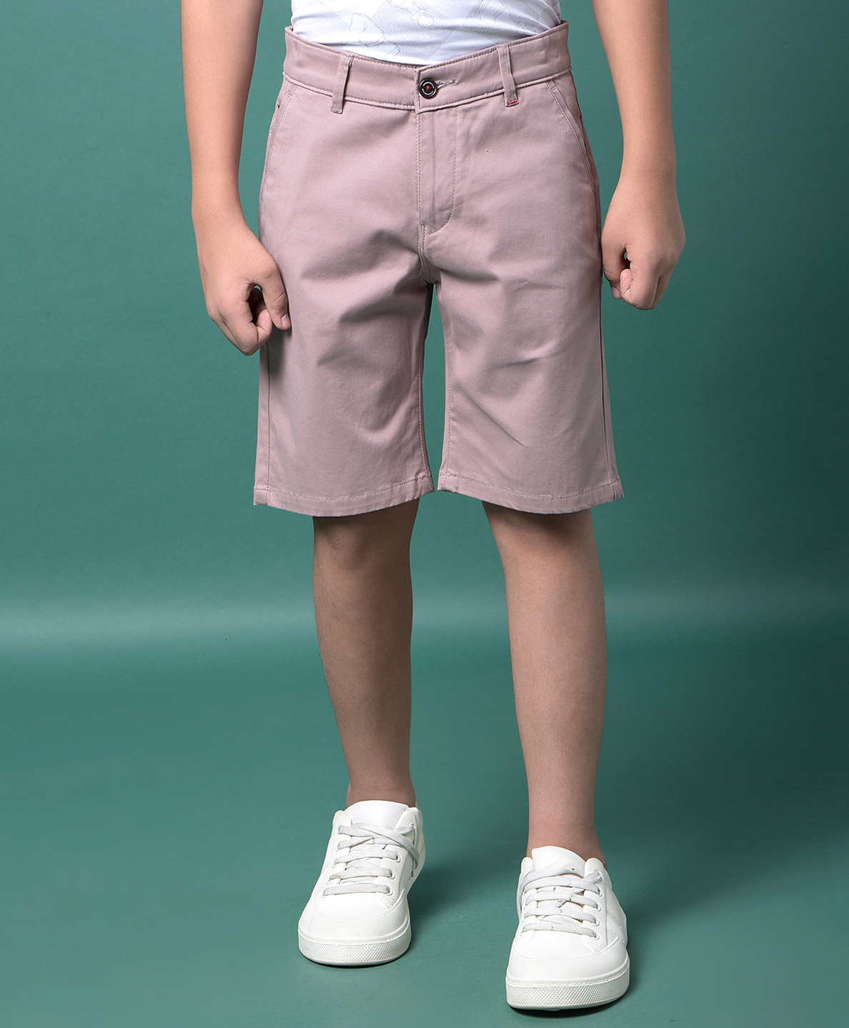 CRIMSOUNE CLUB Cotton Woven Solid Shorts - Purple-picture-11