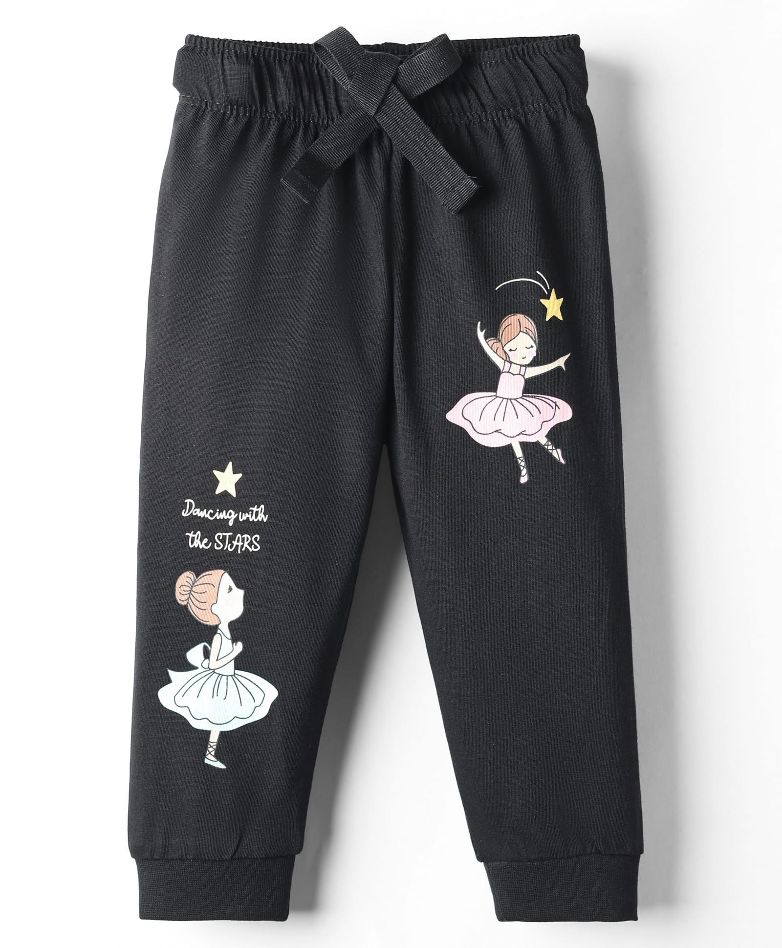 CUCUMBER Sinker Knit Full Length Lounge Pant with Dancing with The Stars & Ballerina Print - Black-picture-11