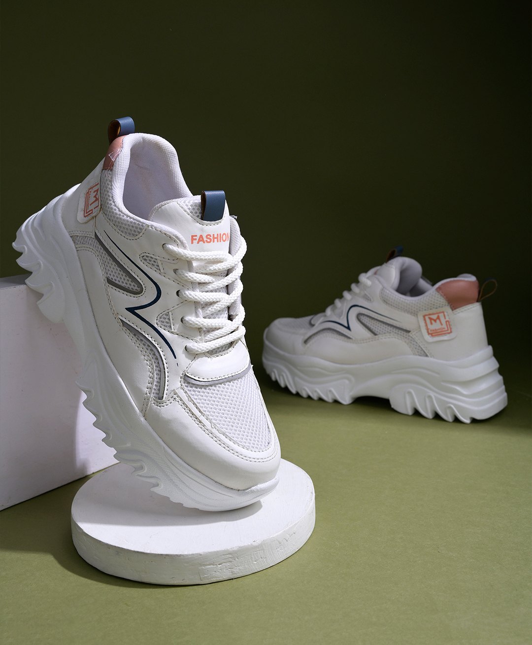 Shoetopia Fashion Text Designed Sneakers - White-picture-24