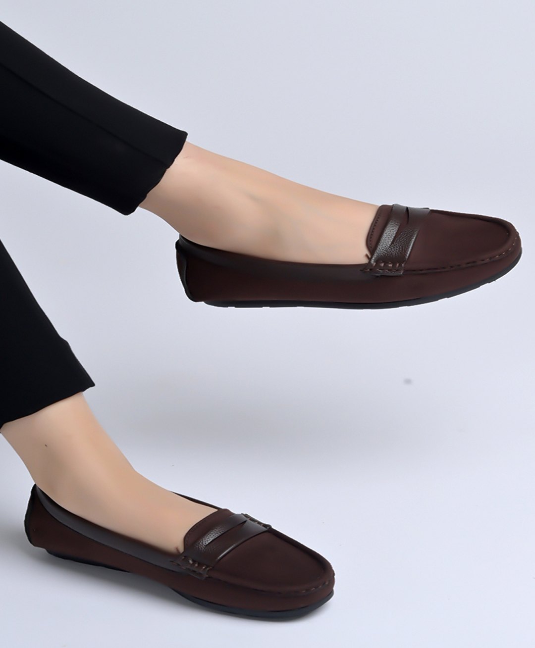 Shoetopia Solid Loafers - Brown-picture-16