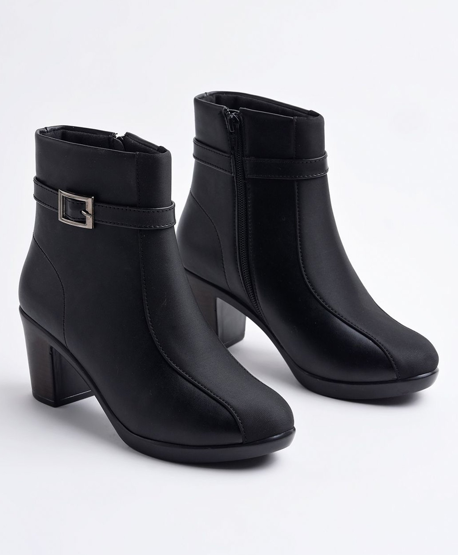 Shoetopia Embroidered Zipper Closure Boots - Black-picture-22