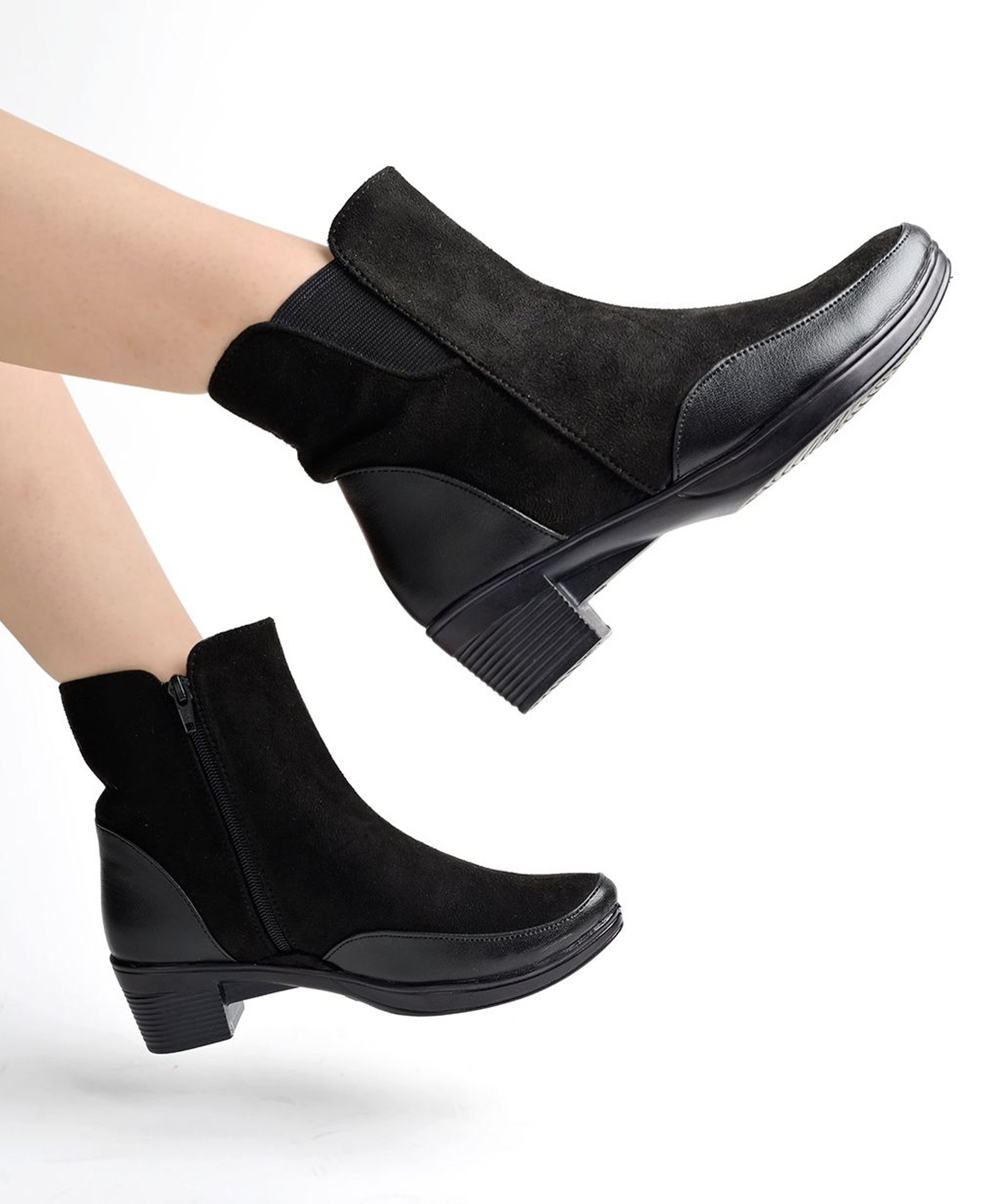 Shoetopia Solid Zipper Closure Boots - Black-picture-26