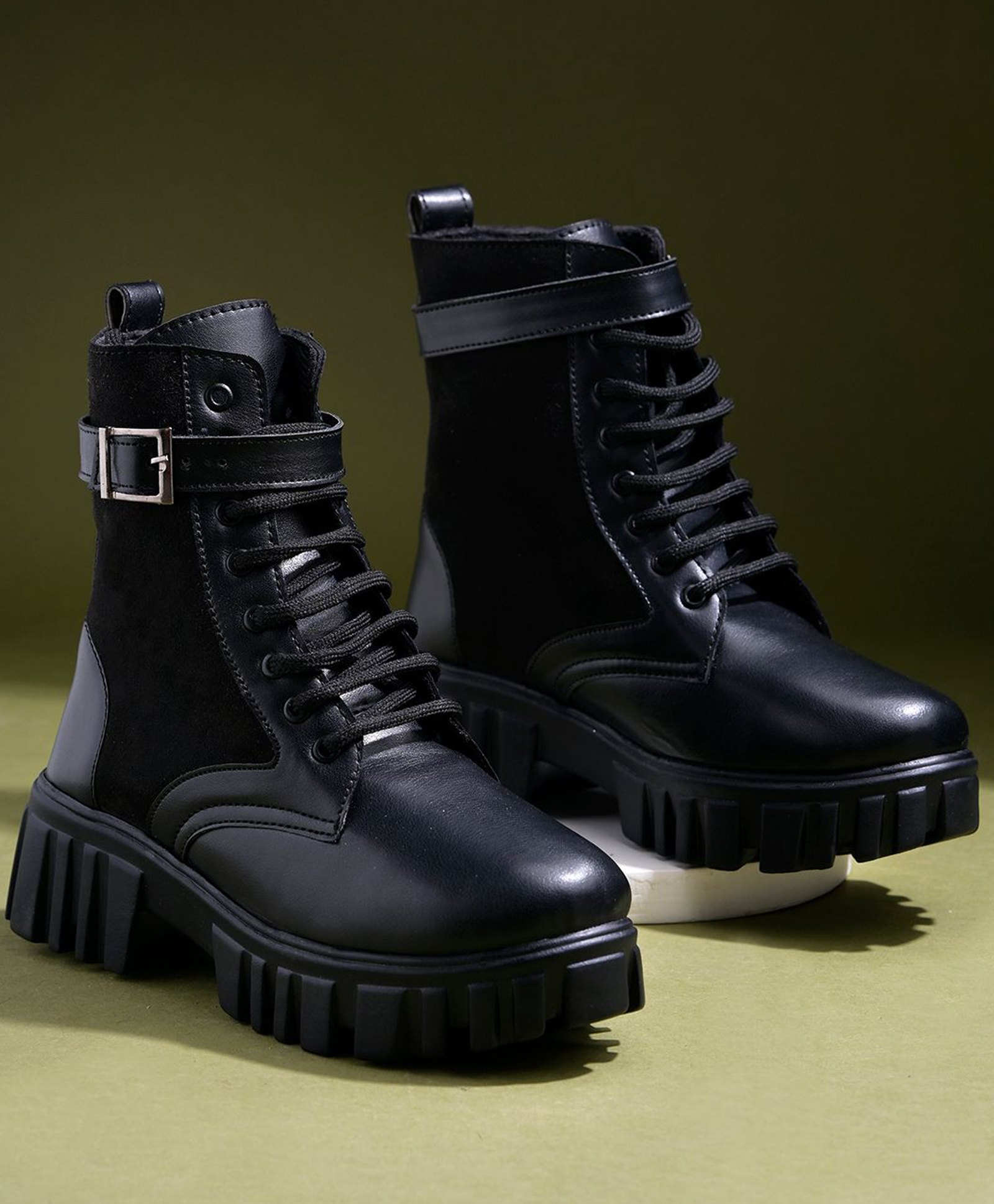 Shoetopia Solid Boots - Black-image-42
