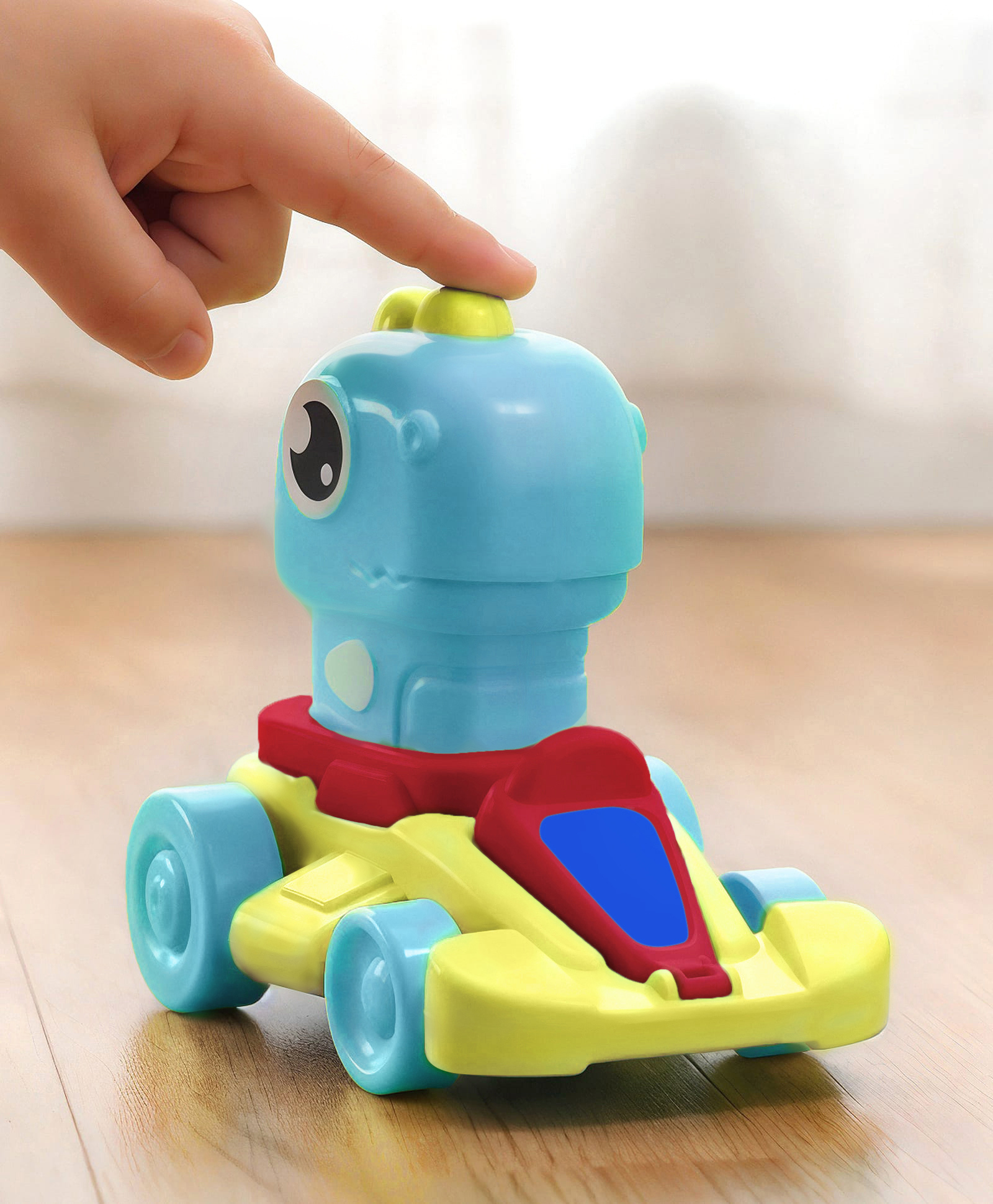 Babyhug Press & Go Dinosaur Toy Car for Kids - Blue| Battery Free Push & Go Animal Car Toy| Motor Skill Development & Fun Play| Imaginative Play| Gifting Option| BIS Certified-image-20