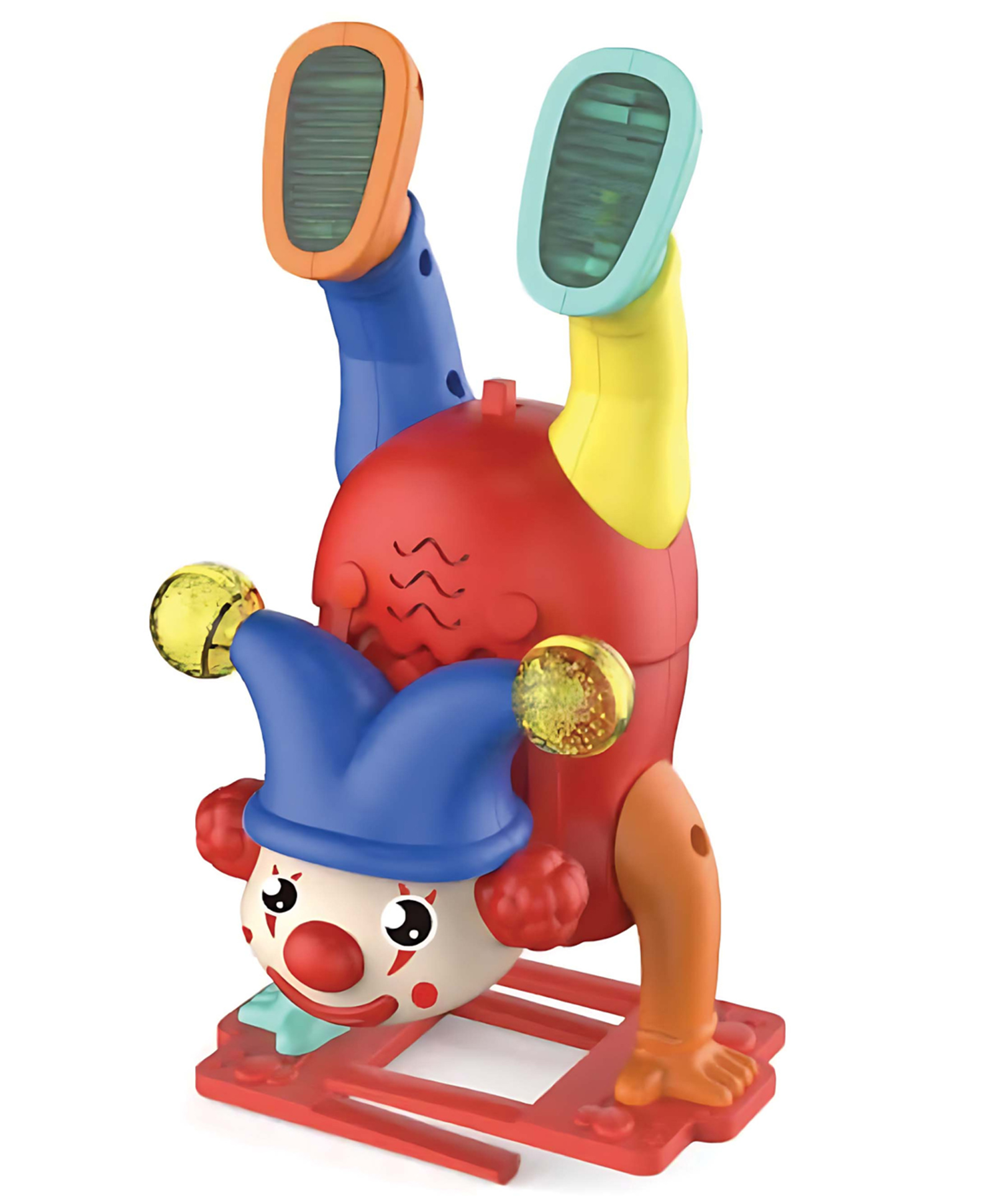 Lattice Upside Down Clown Crazy Circus Handstand, Enjoy The Joy, Teach The Fun, Sound and Light Music Toy-image-7