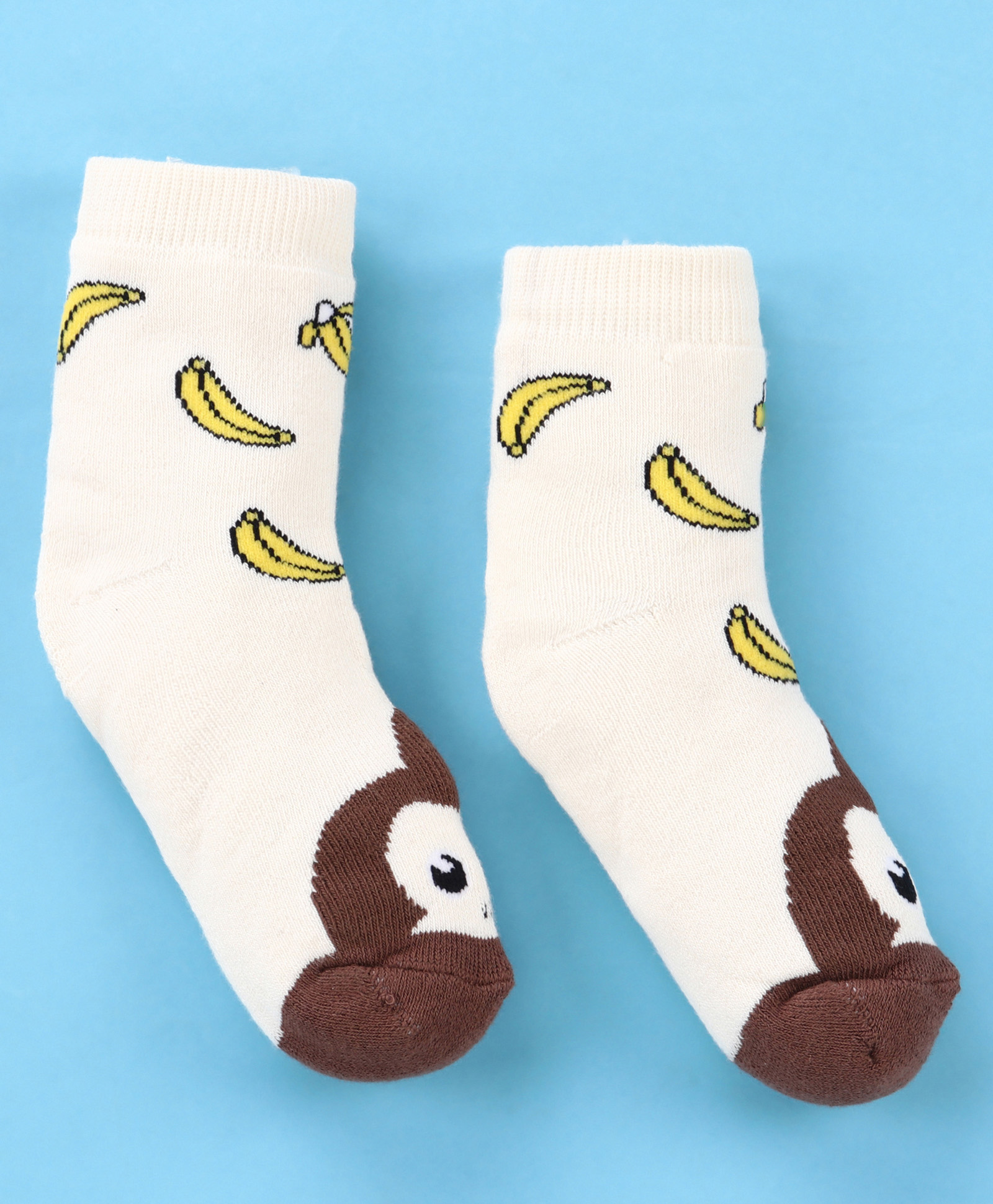 Mustang Cotton Knit Socks with Checks Design - Offwhite & Green-image-39