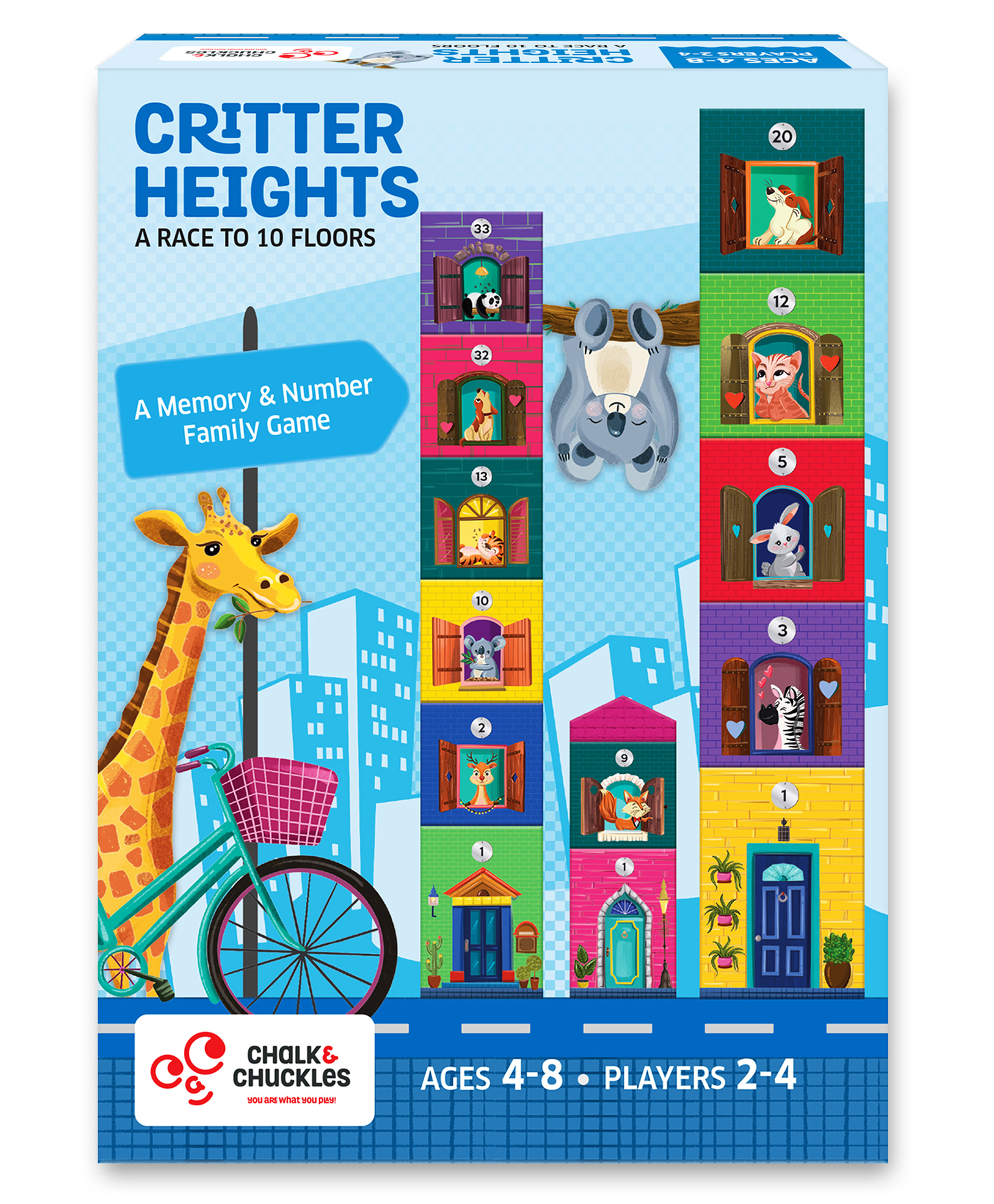 Chalk and Chuckles Critter Heights Board Game, Age 4-8 Years, Memory & Strategy Brain Games for Kids, Educational Toy, Card Game for Boys, Girls, Gifts for Ages 4, 5, 6, 7, 8 and Up-picture-12