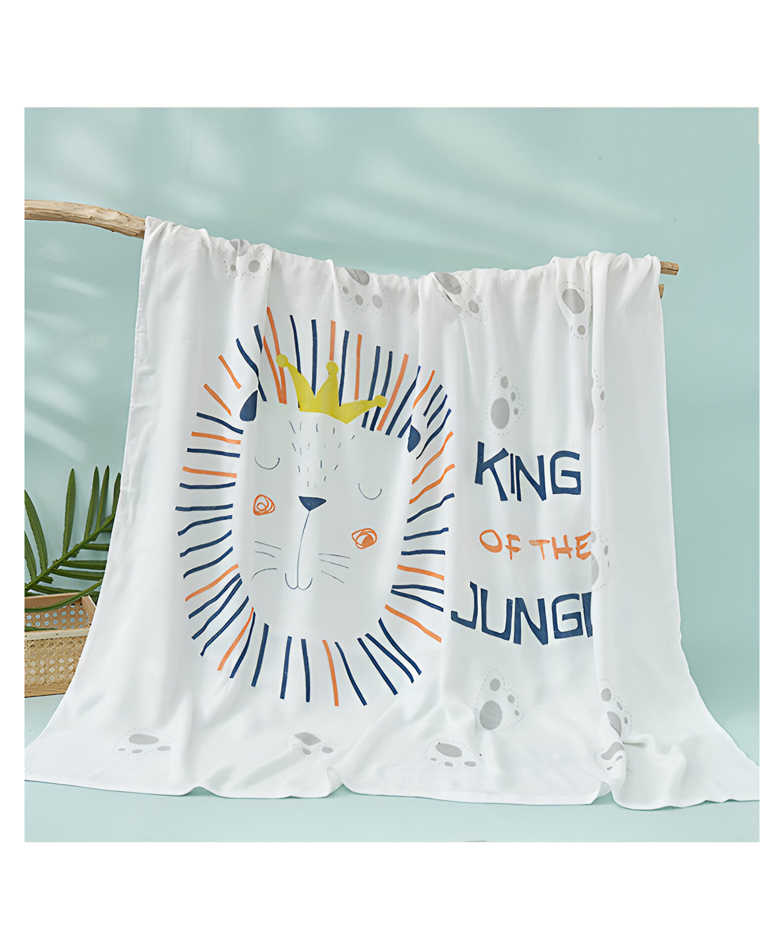 SYGA Baby Blanket Ultra Soft Little Lion Design, Cozy Cotton Blanket for Newborn Infant Toddler, Crib & Stroller - Multicolor-image-40