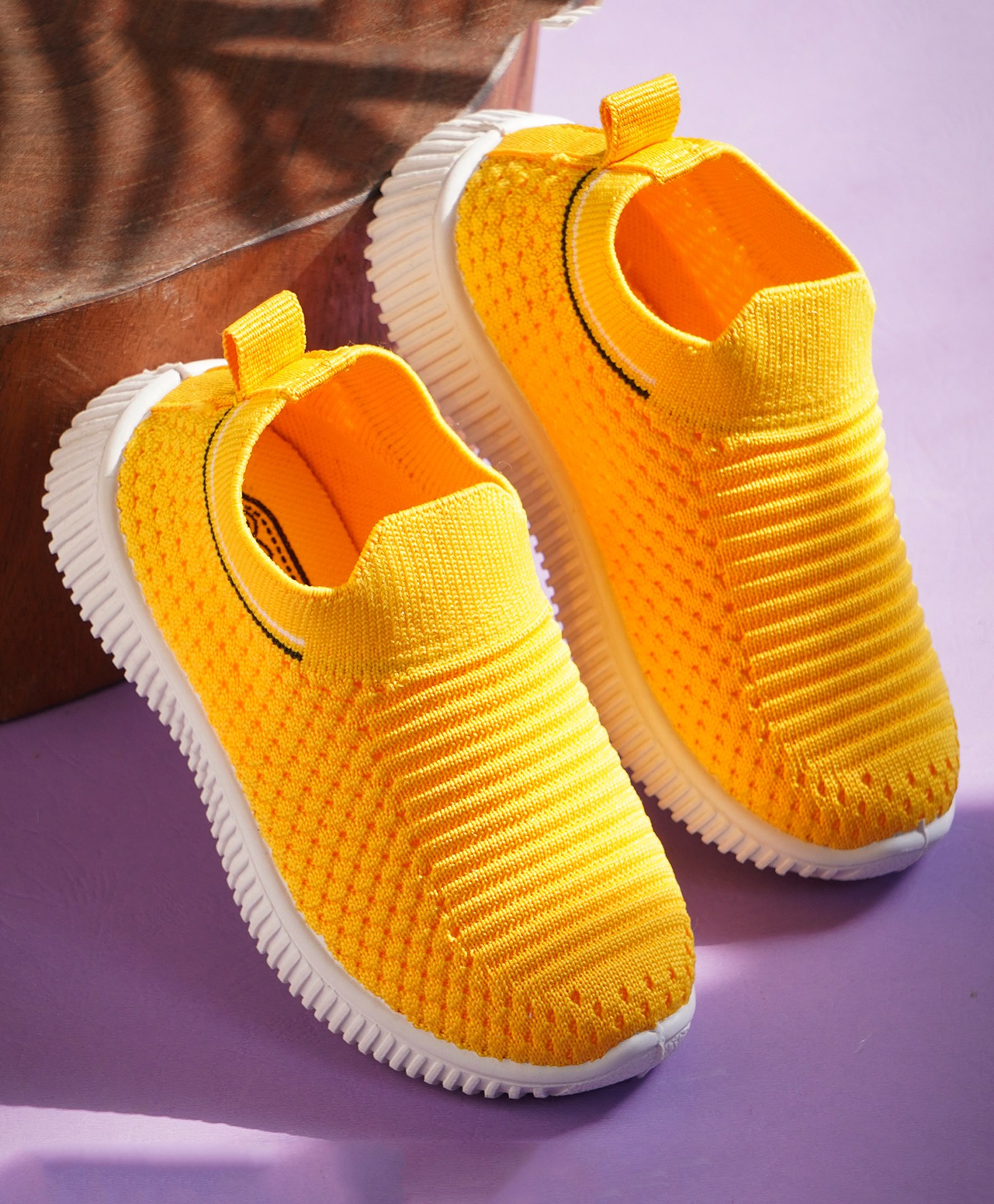 KATS Mesh Detailed Slip On Shoes - Yellow-picture-49