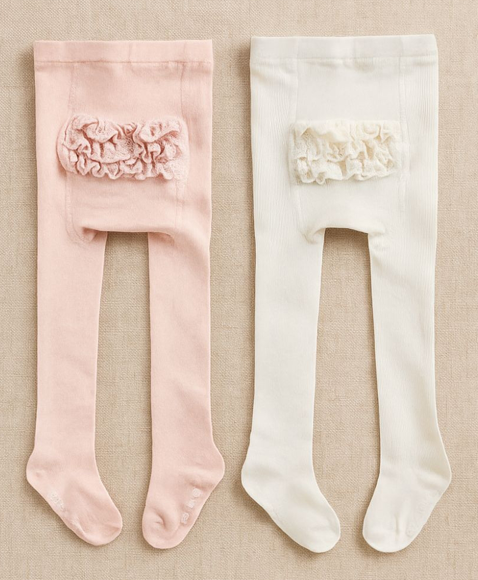 SYGA Pack of 2 Cotton Solid Stockings - Pink & White-picture-19