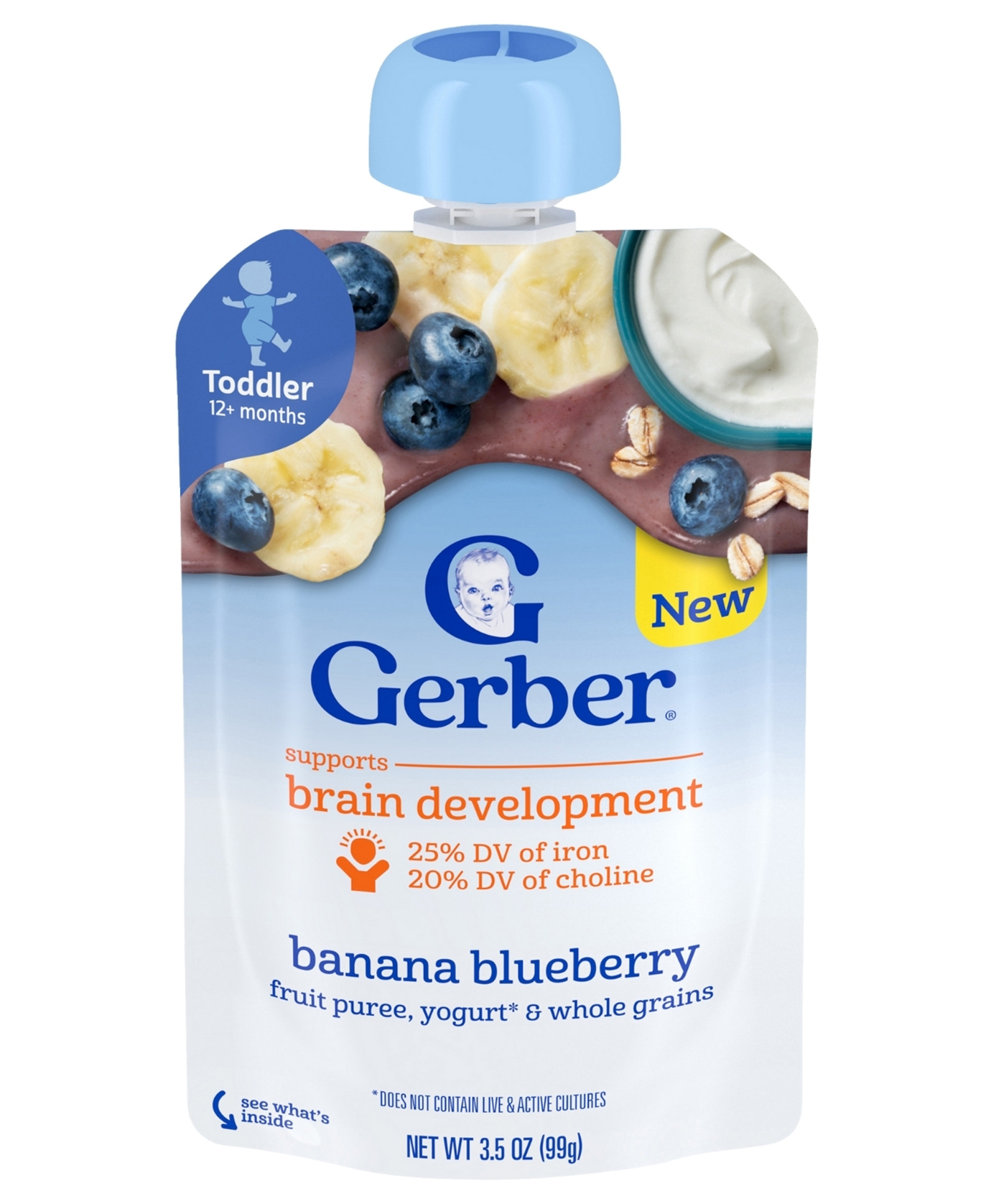 Gerber Natural For Toddler, Banana Blueberry - 99g-image-31