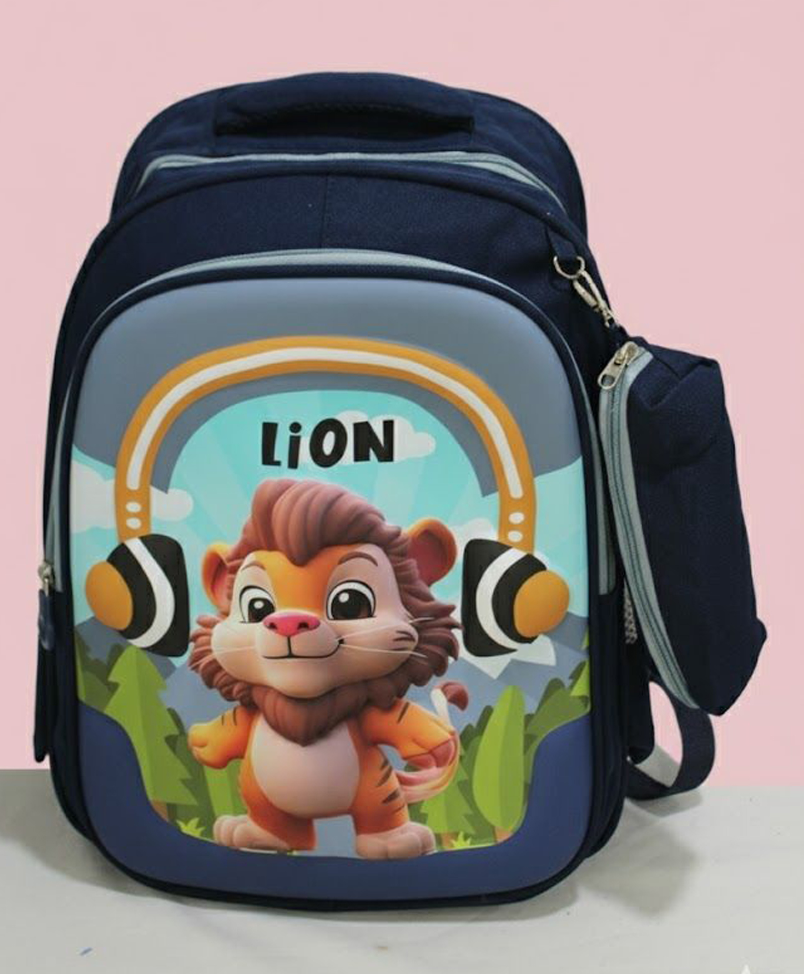 Rushabh Novelty Cute design, backpack for school, office, and travel, spacious compartments, bags for boys and girls School Bag 1005-Lion-16 Inch-Animals-image-22