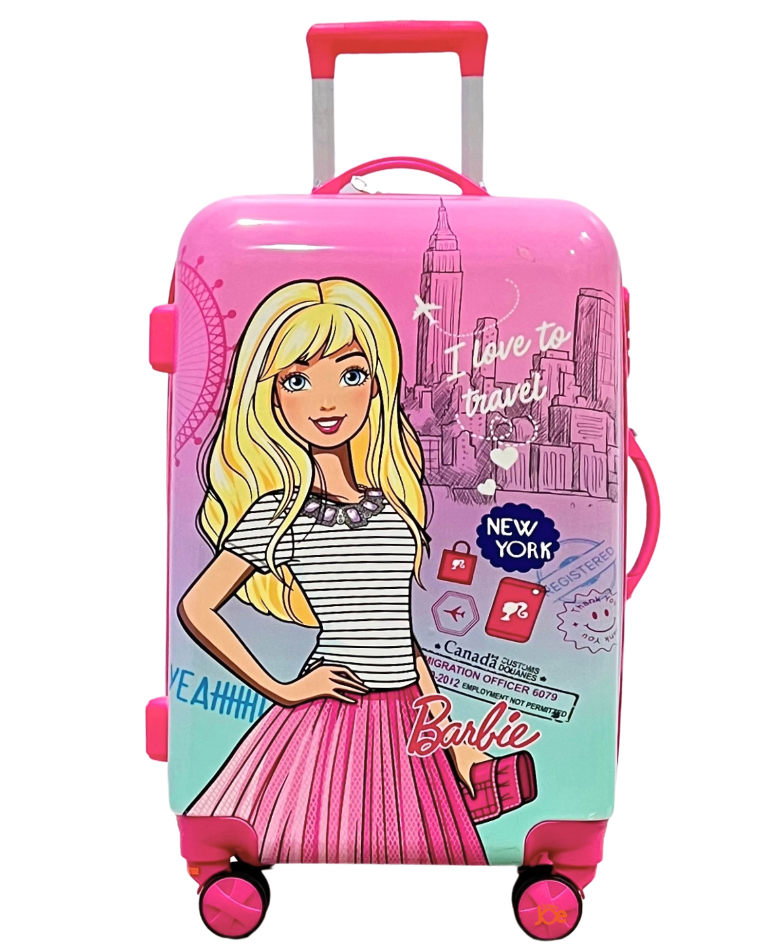 Junior Joe 24 Inch Kids Trolley Bag, Polycarbonate Hard Shell, Cabin Size travel Luggage with Spinner Wheels