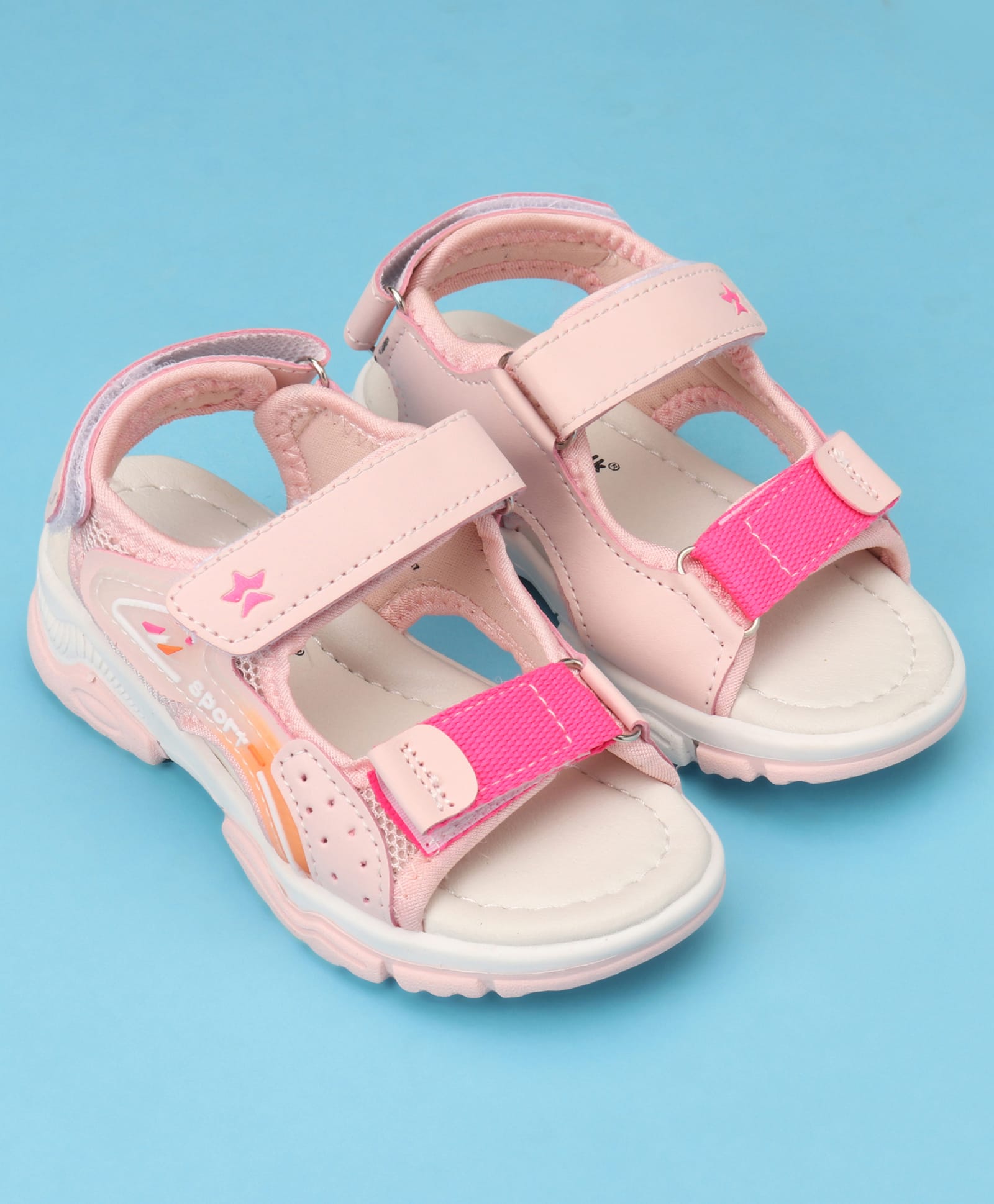 Cute Walk by Babyhug Velcro Closure Sandals With Sport Applique - Pink-picture-12