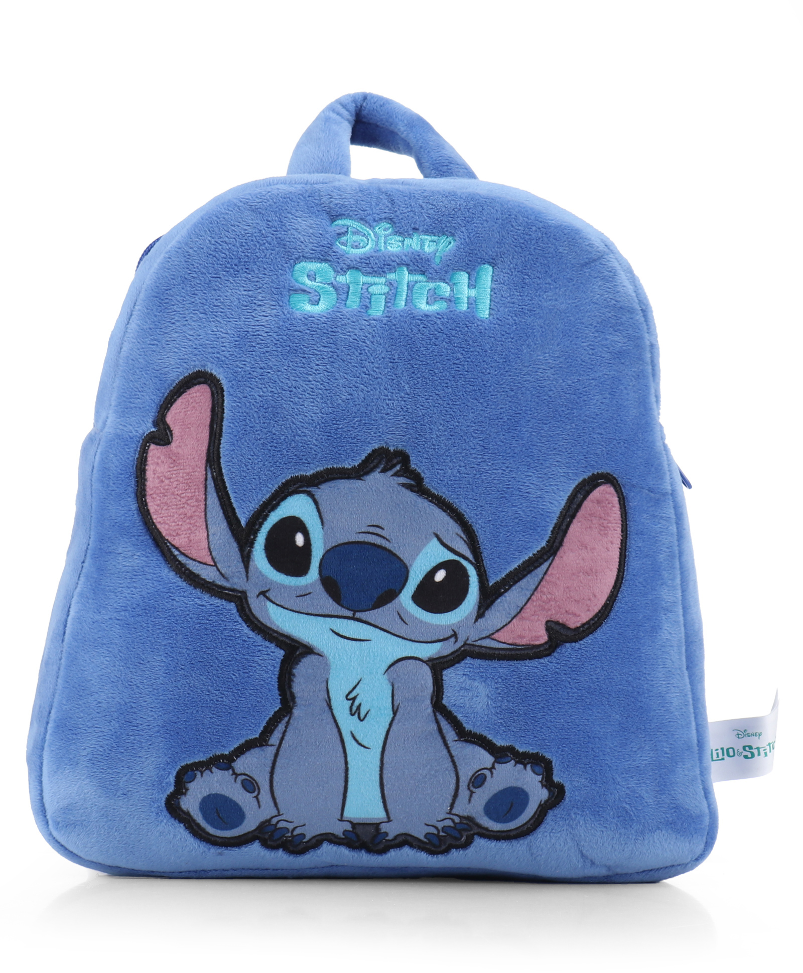 Disney Soft Plush Backpack with Stitch Patch Detailing - Height 12 Inches-image-28