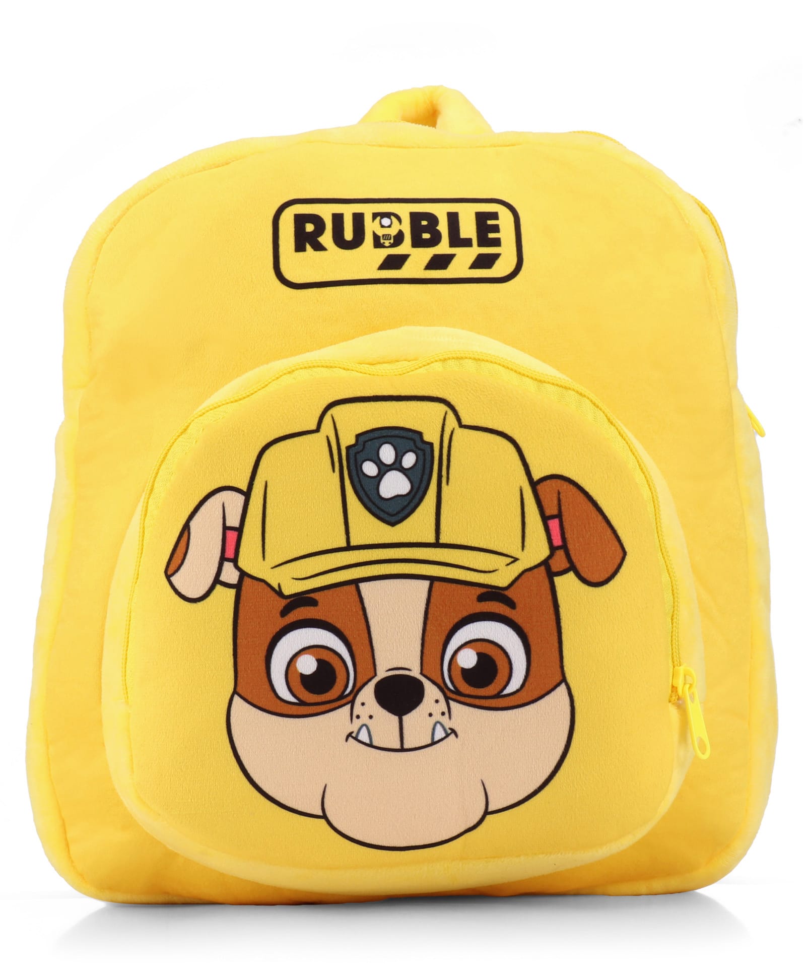 Paw Patrol Rubble Printed Soft Plush Backpack - Height 12 Inches-picture-18