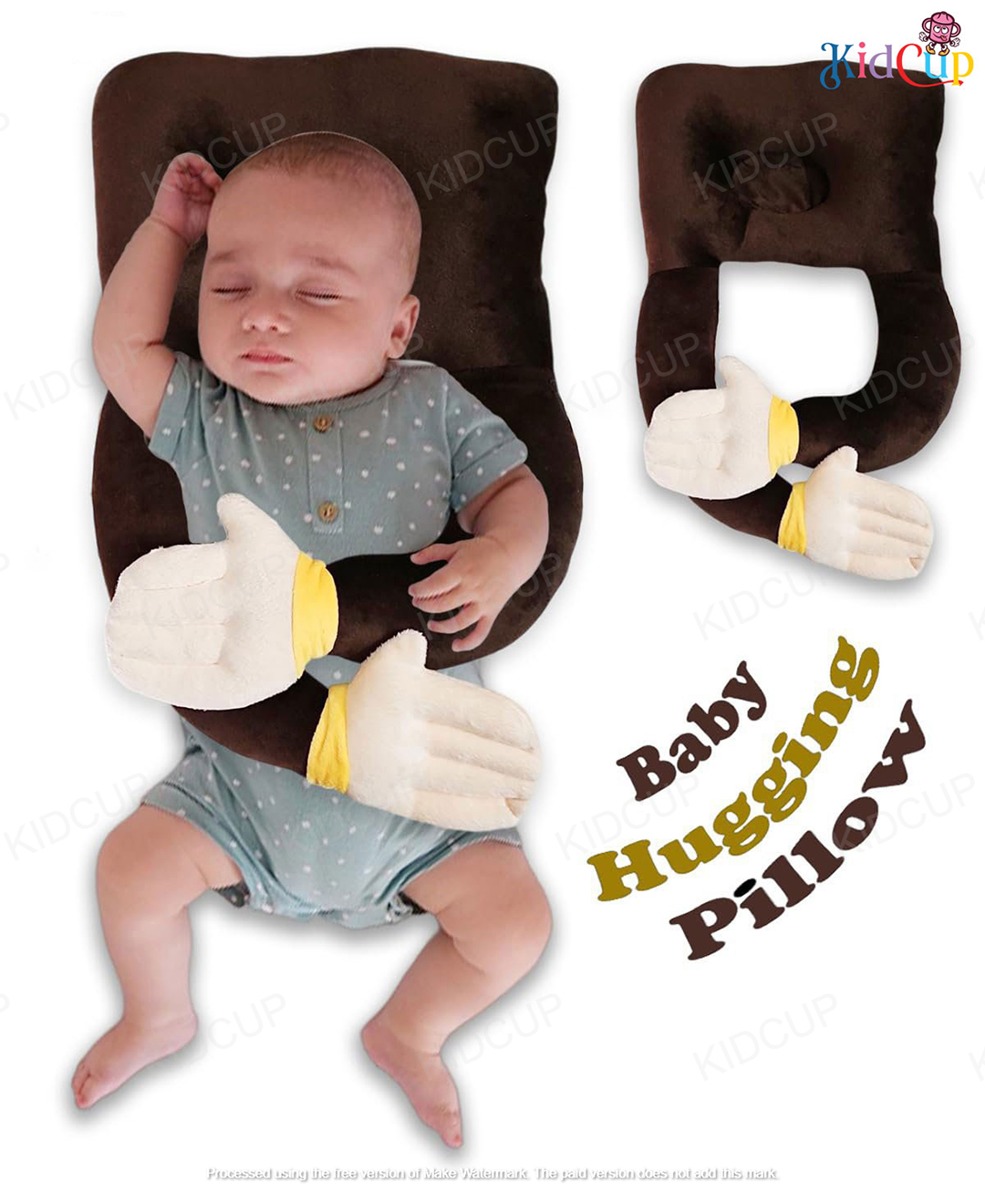 Kidcup Baby Hugging Pillow for Head Shaping Pillow - Brown-picture-11
