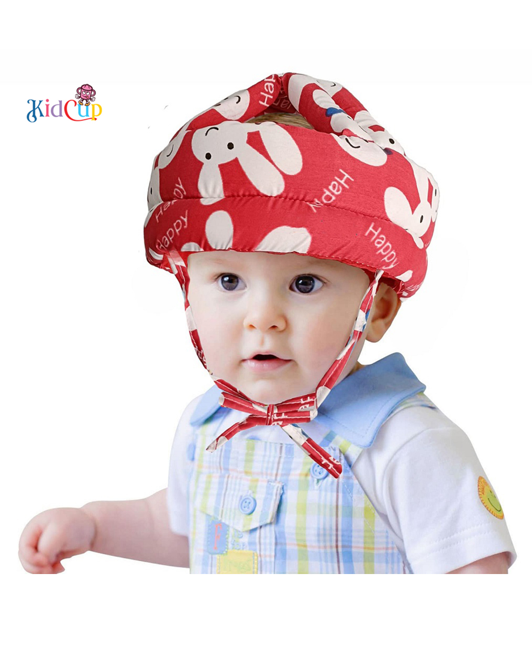 Kidcup Adjustable Cushioned Baby Safety Helmet Happy Red (Print May Vary)-image-11