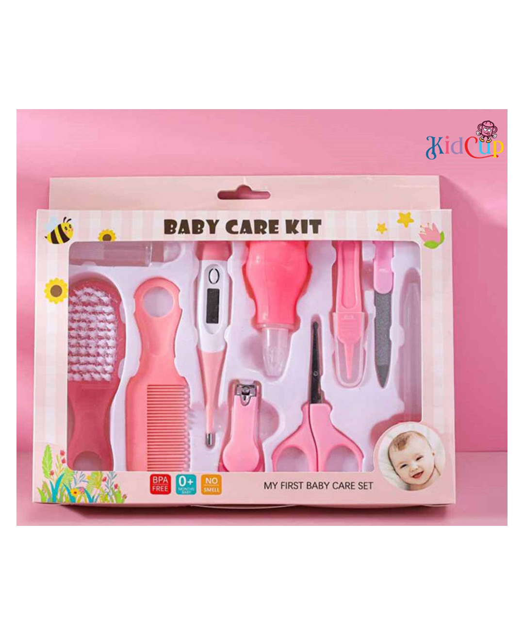 Kidcup Baby Care Grooming Kit Pack of 10 - Pink-image-36