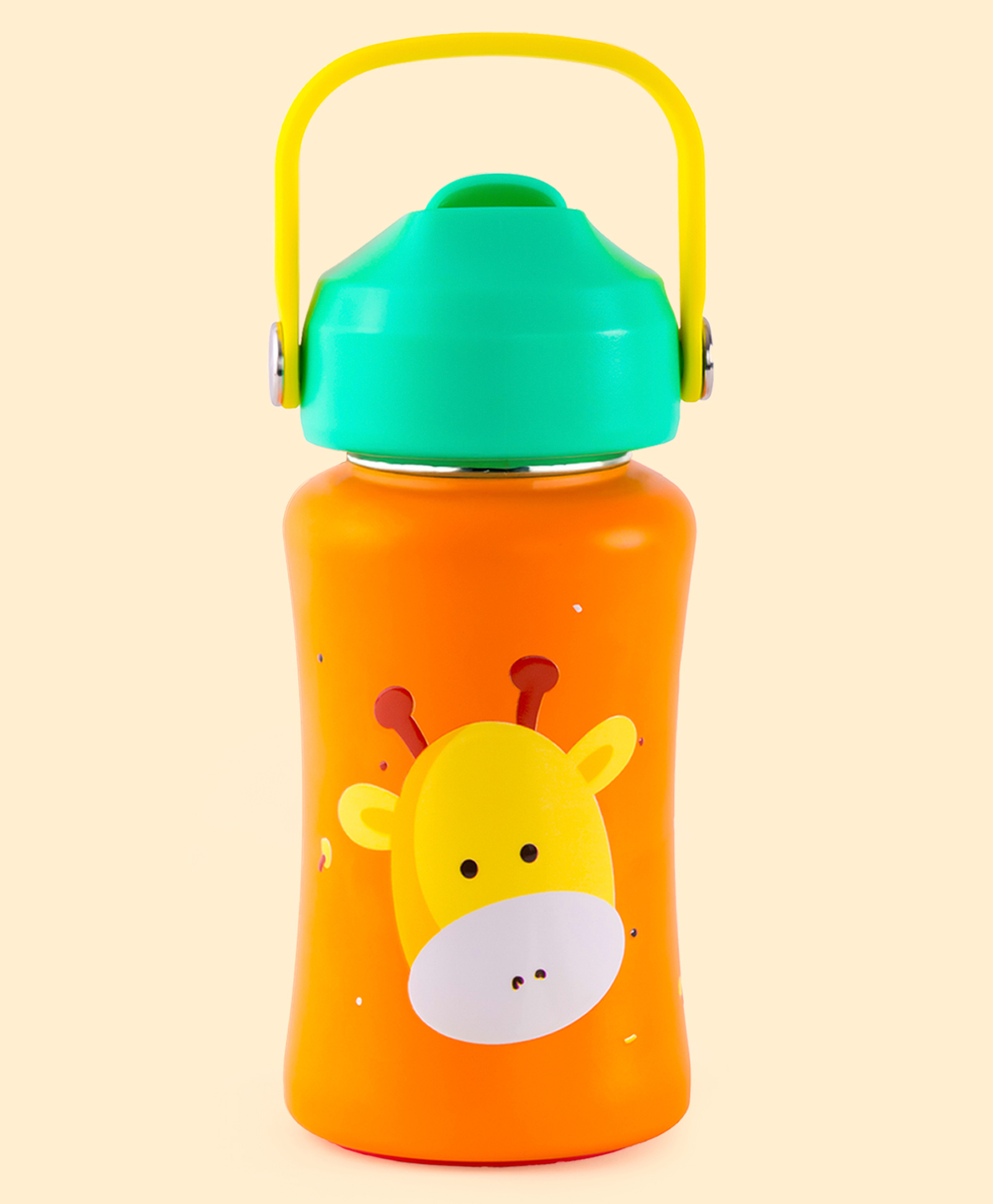 Rabitat Stainless Steel Play 3.0 Sipper Bottle with Giraffe Print Orange - 350 ml-image-24