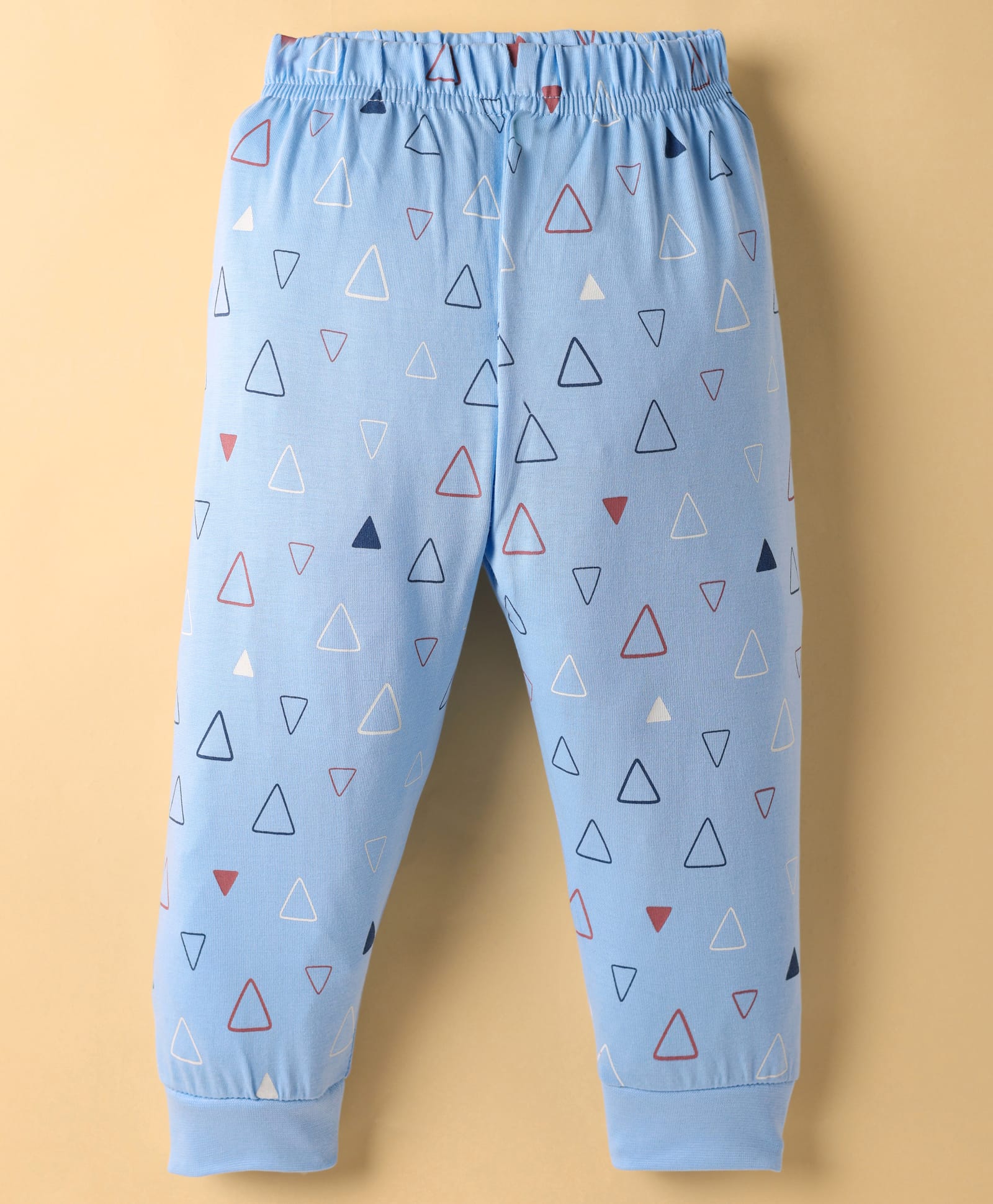 Ollypop Sinker Knit Full Length Lounge Pant with Triangle Print - Light Blue-picture-25