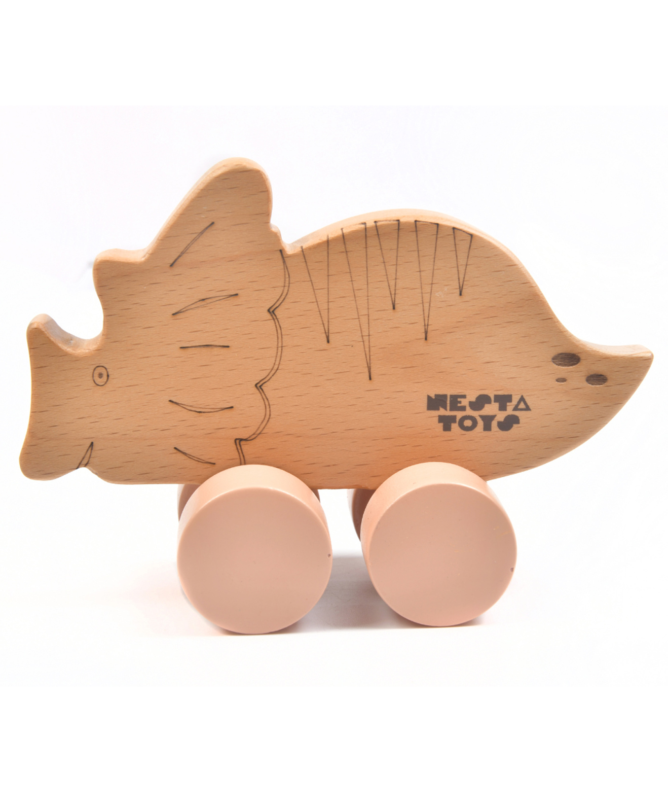 Nesta toys Wooden Dinosaur Pull Along Toy | Montessori Toys for Babies-image-47
