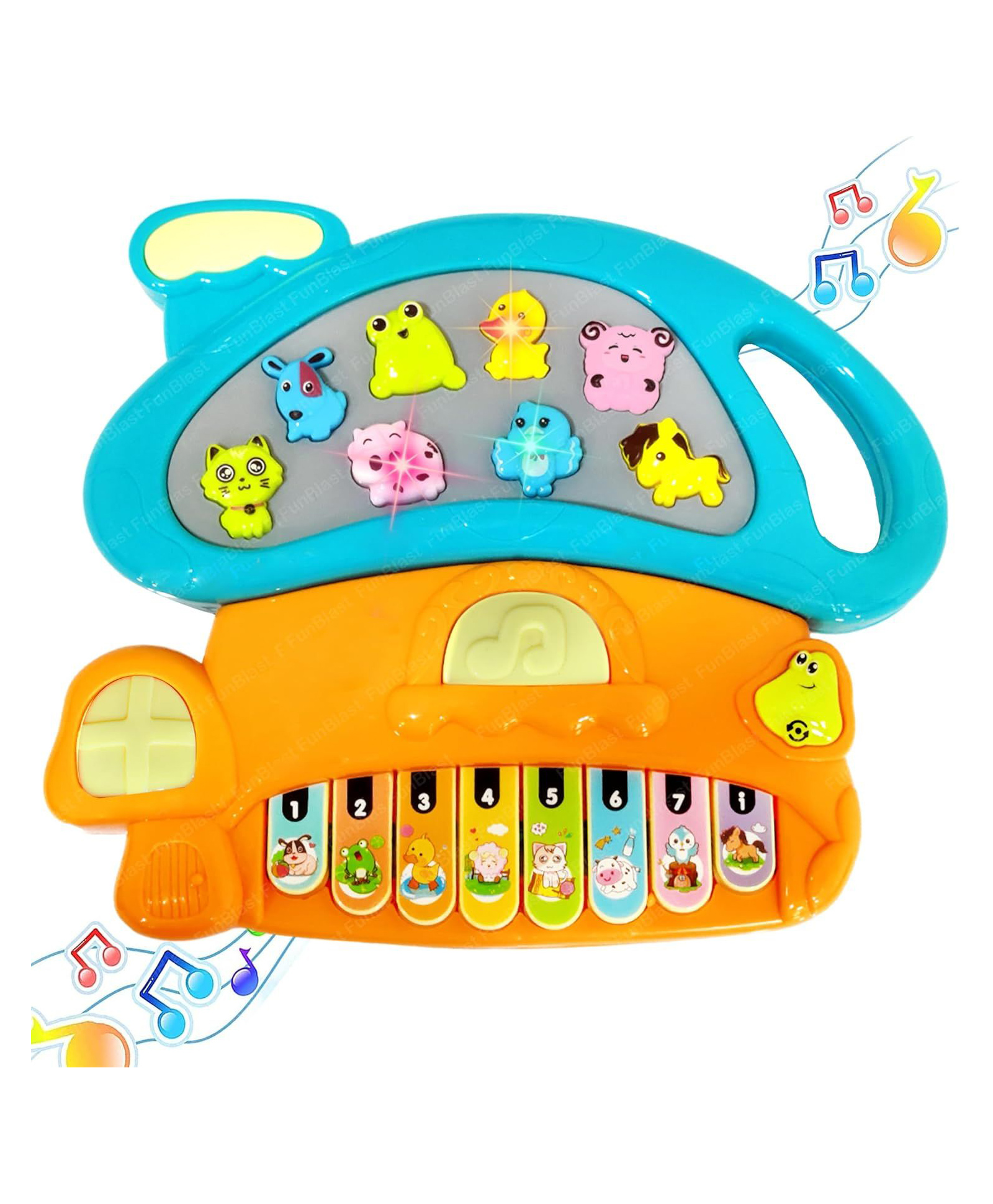 FunBlast Electric Mushroom Shaped Piano with Organ Keyboard for Kids 1 Pc Random Color-image-46